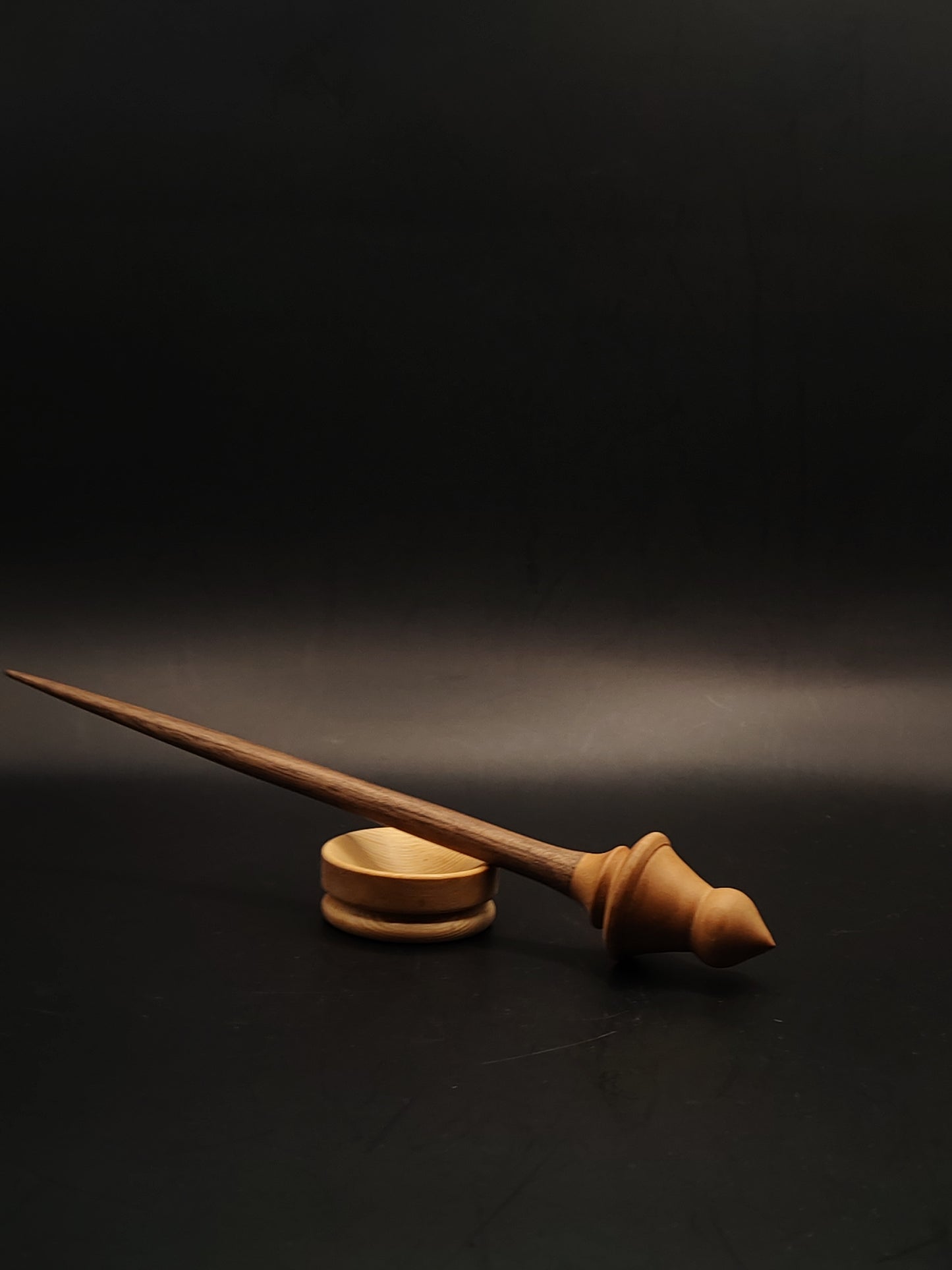 Support Spindle Set 15g 0.53oz 23cm 9.06in Walnut Shaft Pear Whorl Larch Bowl