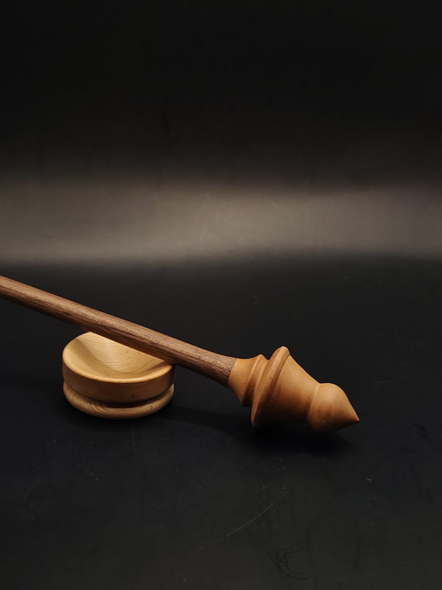 Support Spindle Set 15g 0.53oz 23cm 9.06in Walnut Shaft Pear Whorl Larch Bowl