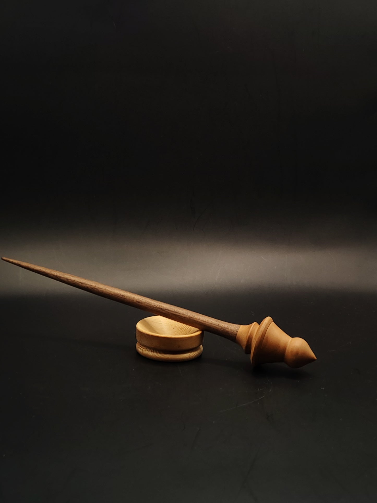 Support Spindle Set 15g 0.53oz 23cm 9.06in Walnut Shaft Pear Whorl Larch Bowl