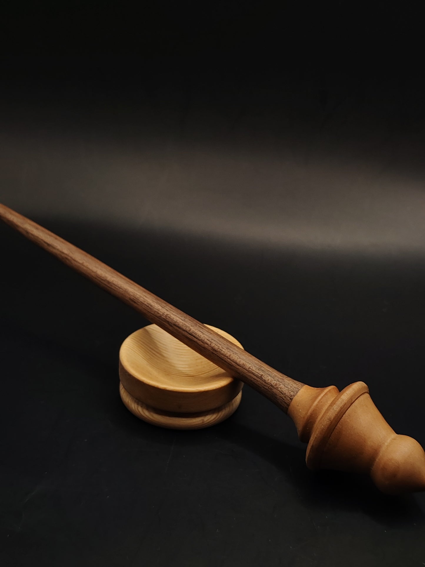 Support Spindle Set 15g 0.53oz 23cm 9.06in Walnut Shaft Pear Whorl Larch Bowl