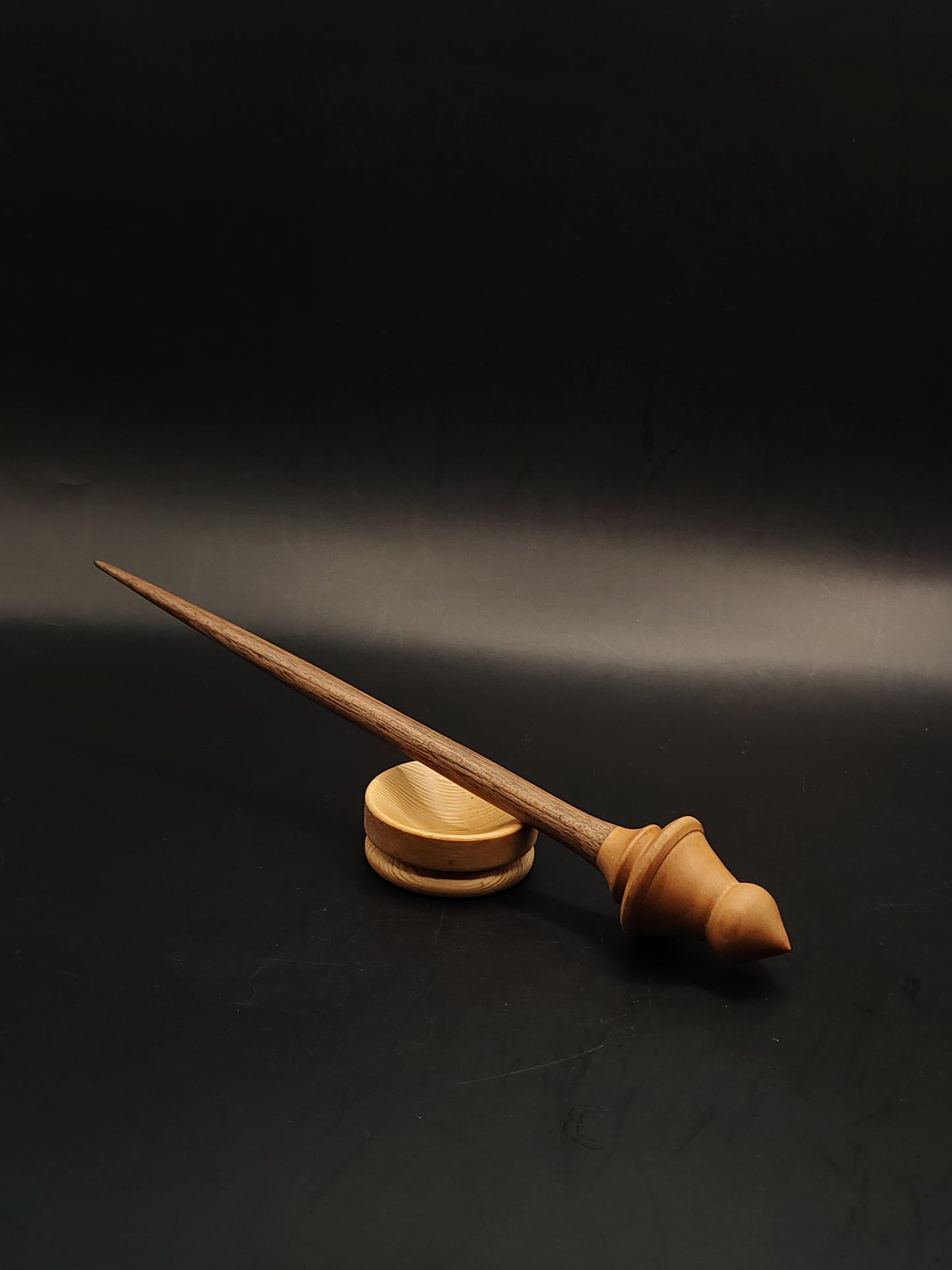Support Spindle Set 15g 0.53oz 23cm 9.06in Walnut Shaft Pear Whorl Larch Bowl