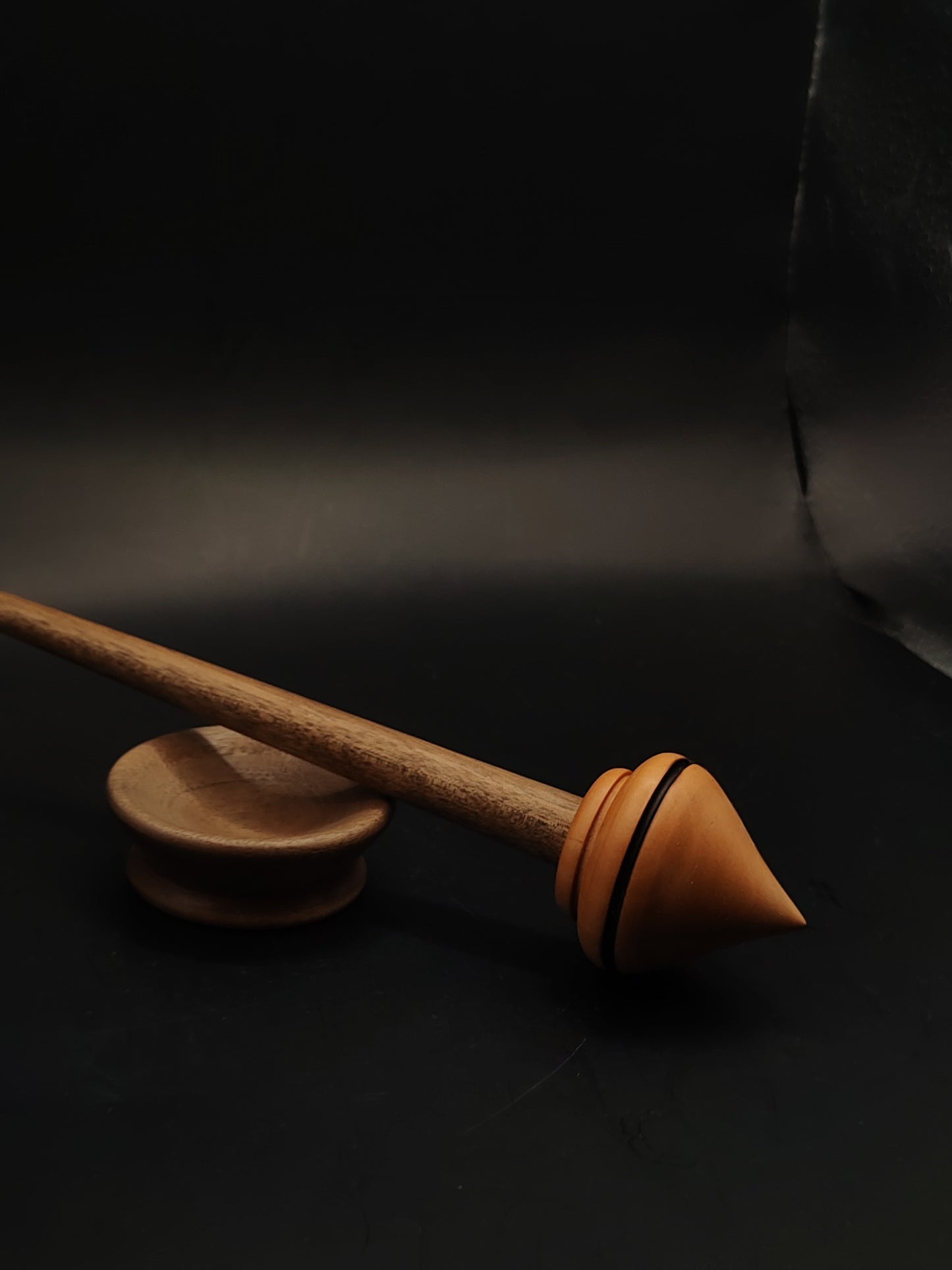 Support Spindle Set 24g 0.85oz 25cm 9.84in Walnut Shaft Rosewood Whorl Walnut Bowl