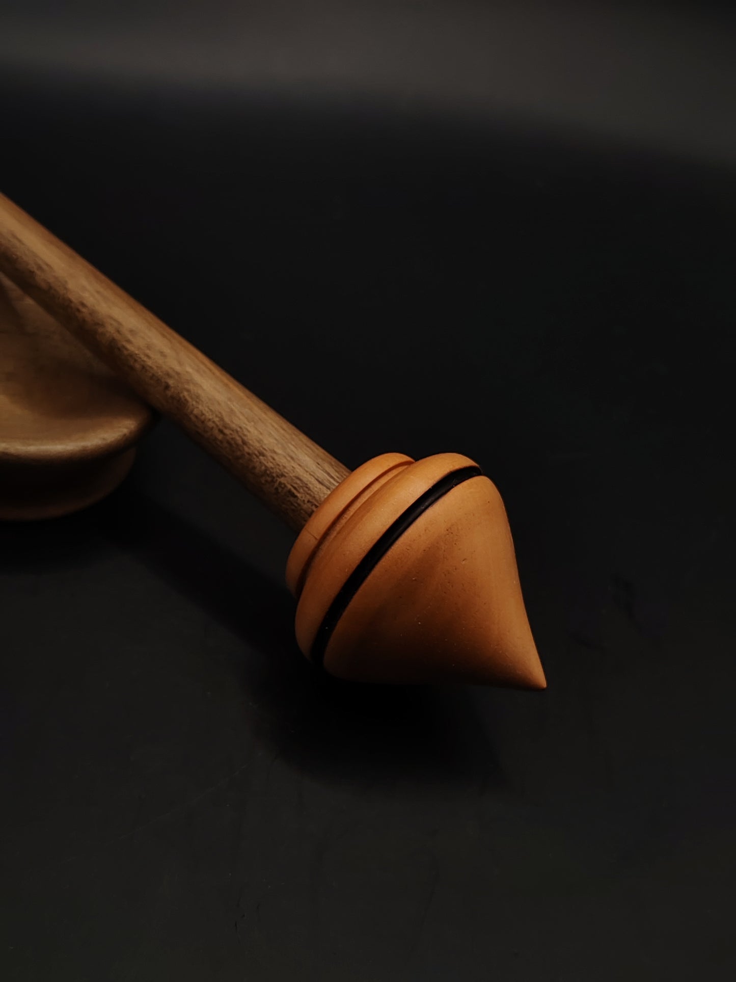 Support Spindle Set 24g 0.85oz 25cm 9.84in Walnut Shaft Rosewood Whorl Walnut Bowl