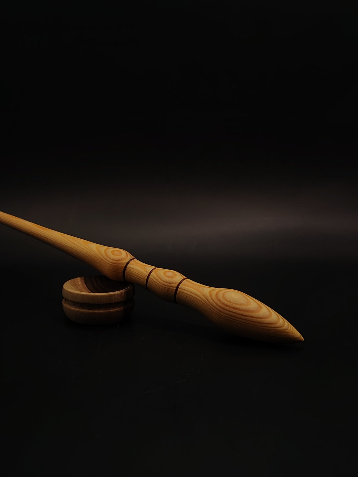 Support Spindle Set 26g 0.92oz 27cm 10.63in Larch Wood Walnut Bowl
