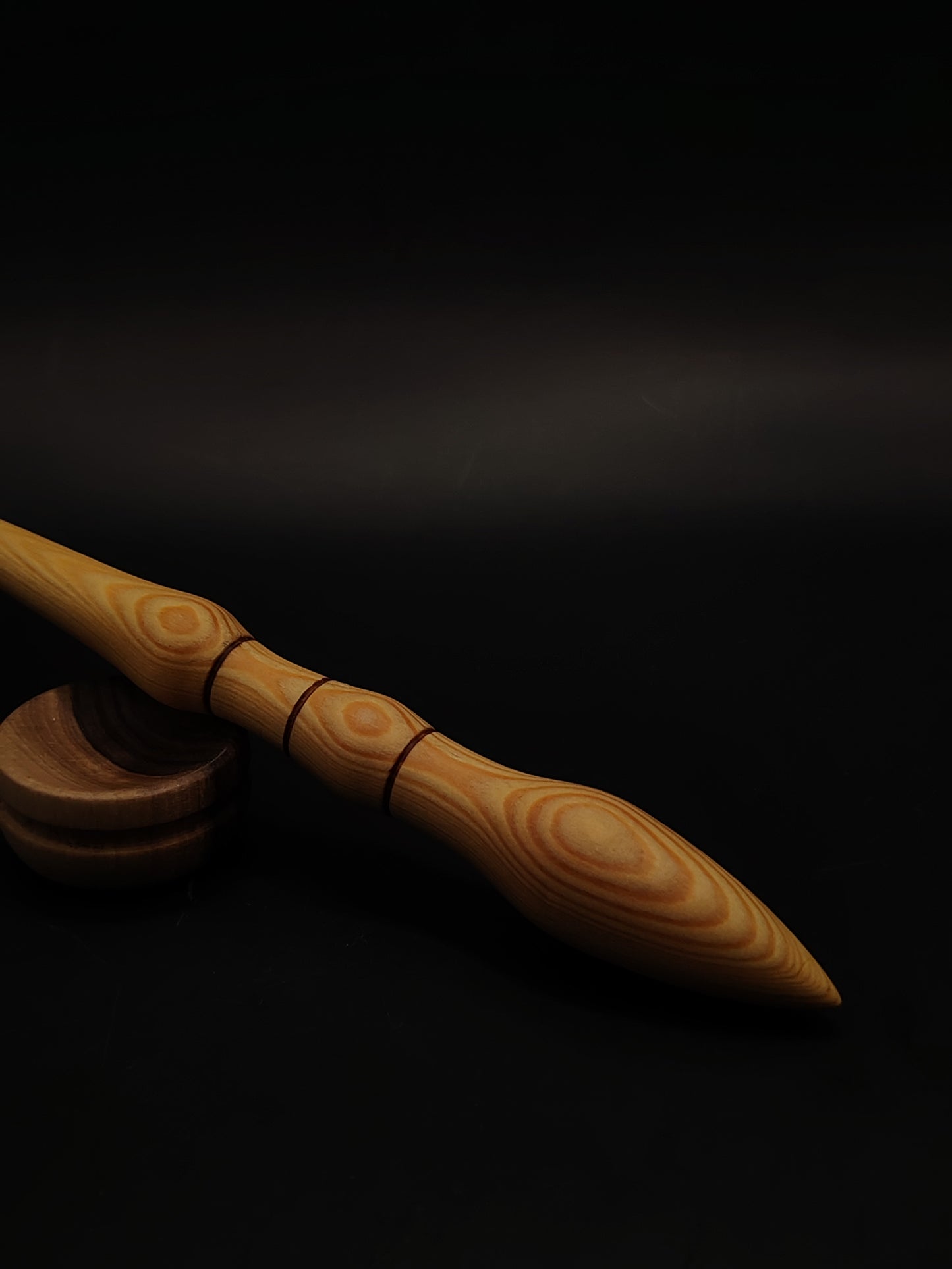Support Spindle Set 26g 0.92oz 27cm 10.63in Larch Wood Walnut Bowl
