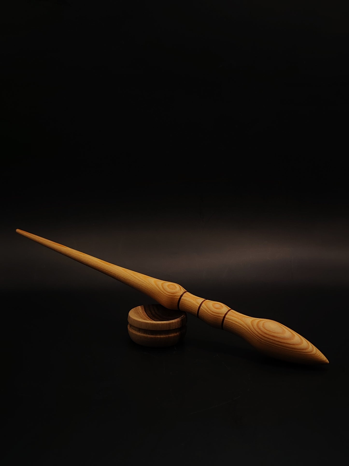 Support Spindle Set 26g 0.92oz 27cm 10.63in Larch Wood Walnut Bowl