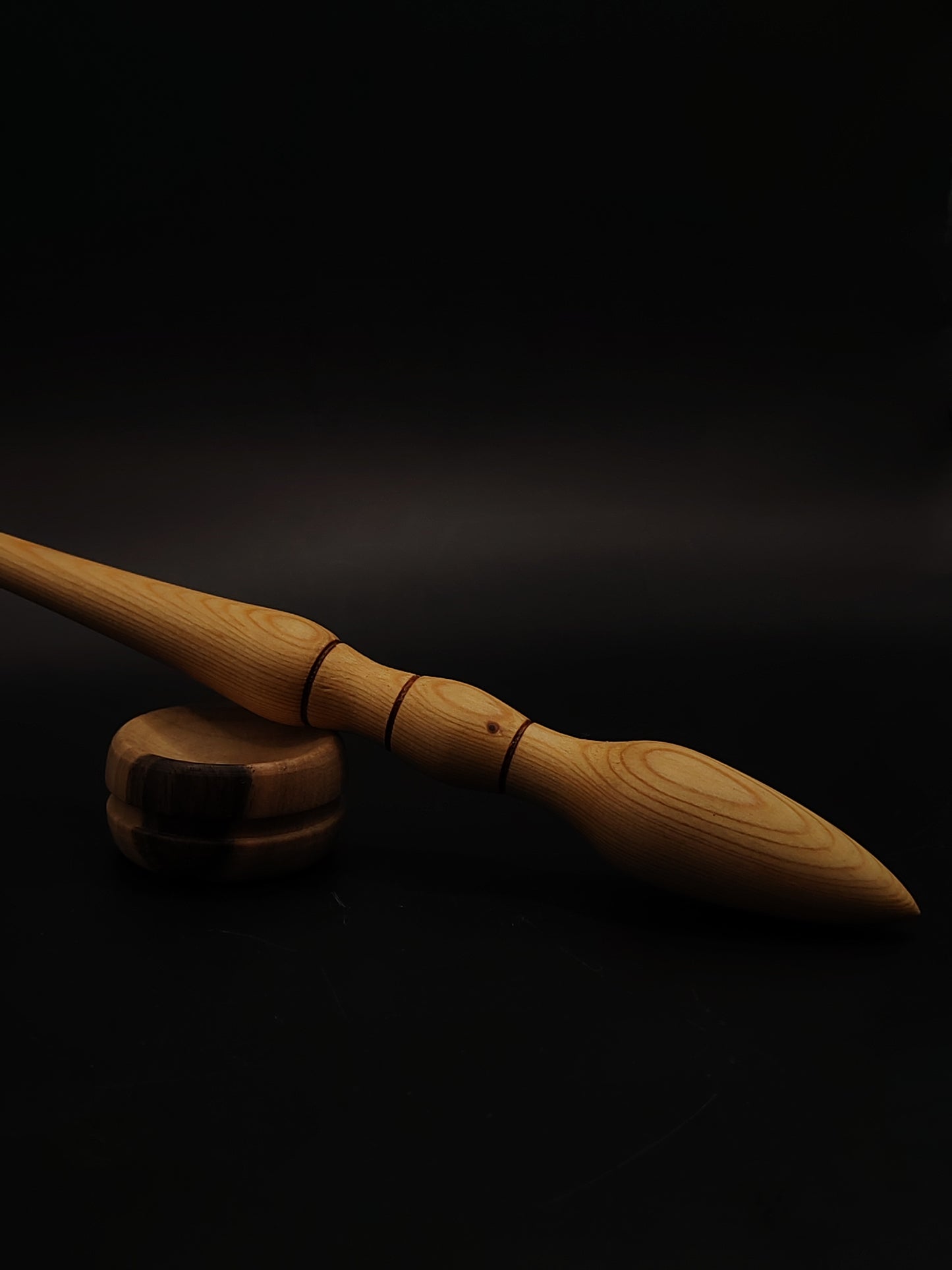 Support Spindle Set 25g 0.88oz 26.5cm 10.43in Larch Wood Walnut Bowl