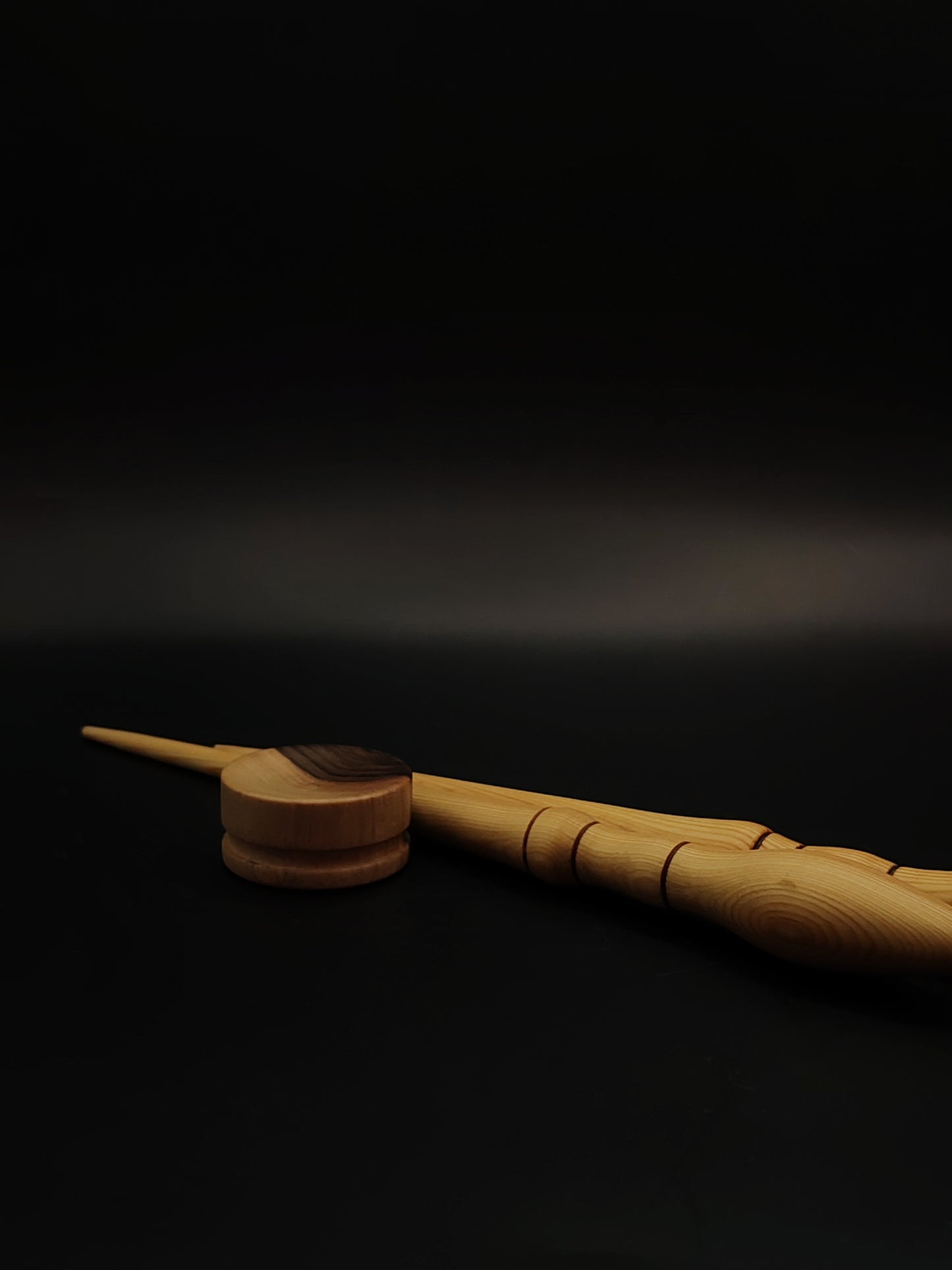 Support Spindle Set of 2 Larch Wood 23g 27cm 23g 26.5cm Walnut Bowl