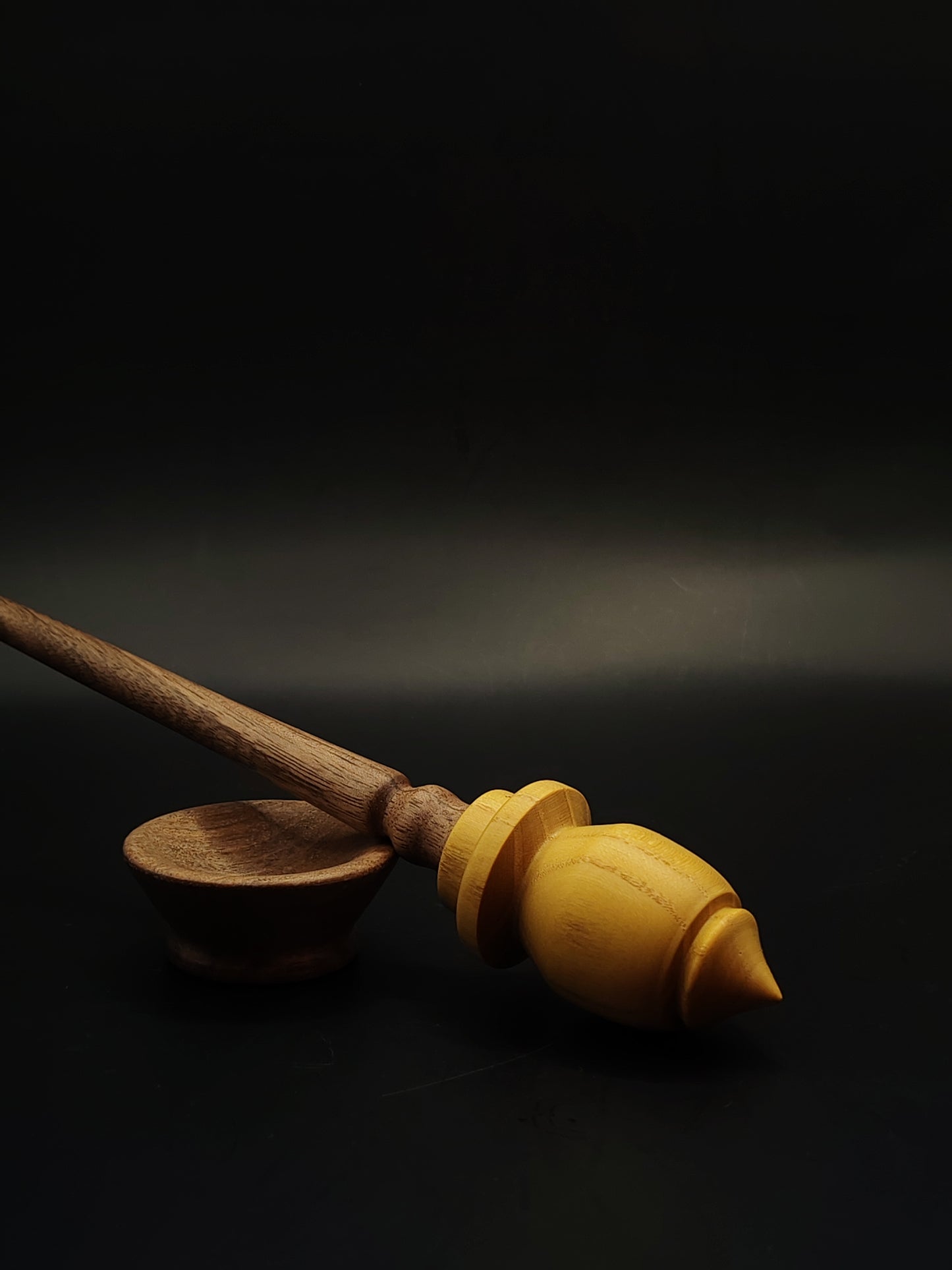 Support Spindle Set 38g 1.34oz 26.5cm 10.43in Walnut Shaft Mulberry Whorl Walnut Bowl