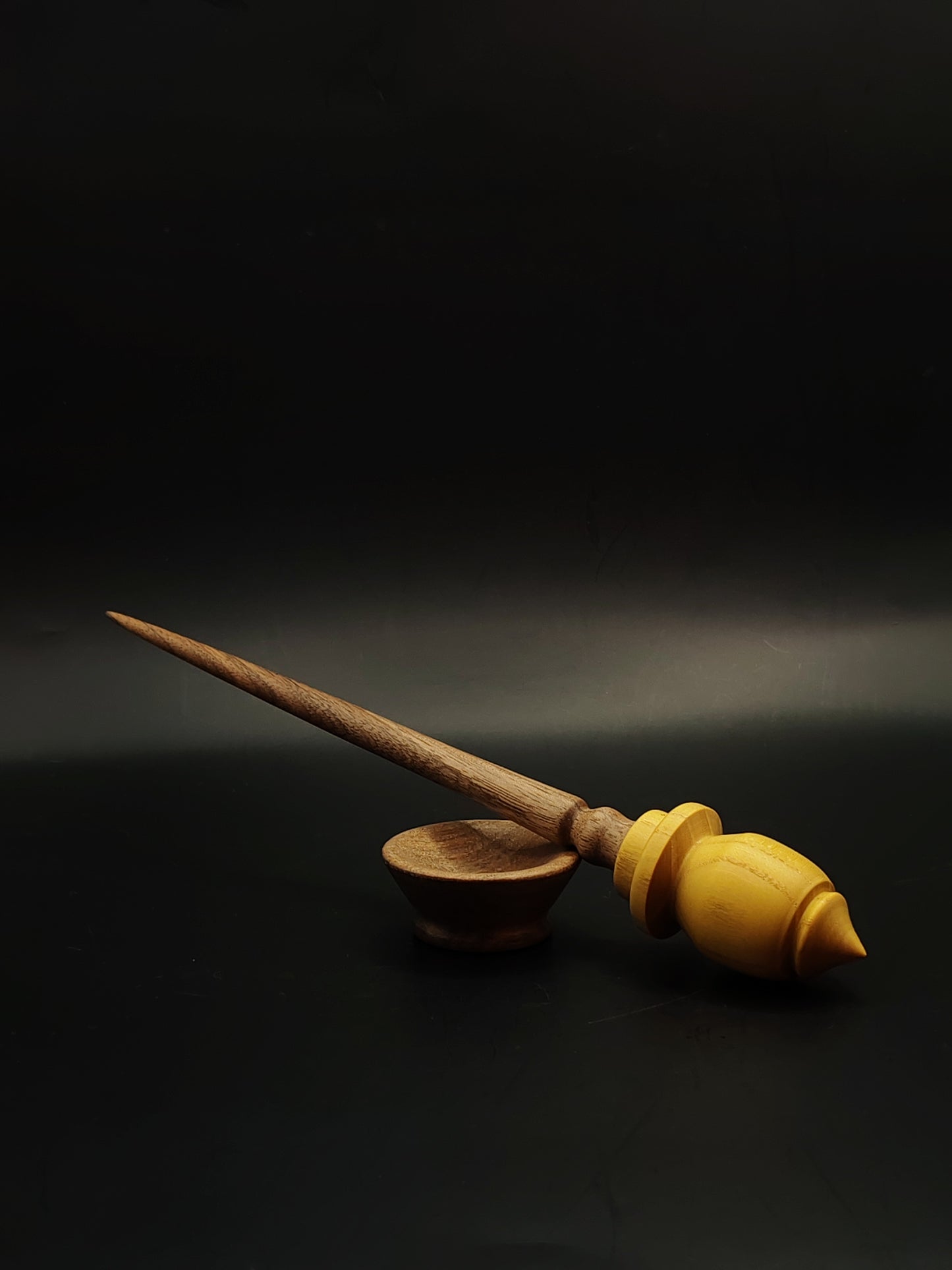 Support Spindle Set 38g 1.34oz 26.5cm 10.43in Walnut Shaft Mulberry Whorl Walnut Bowl