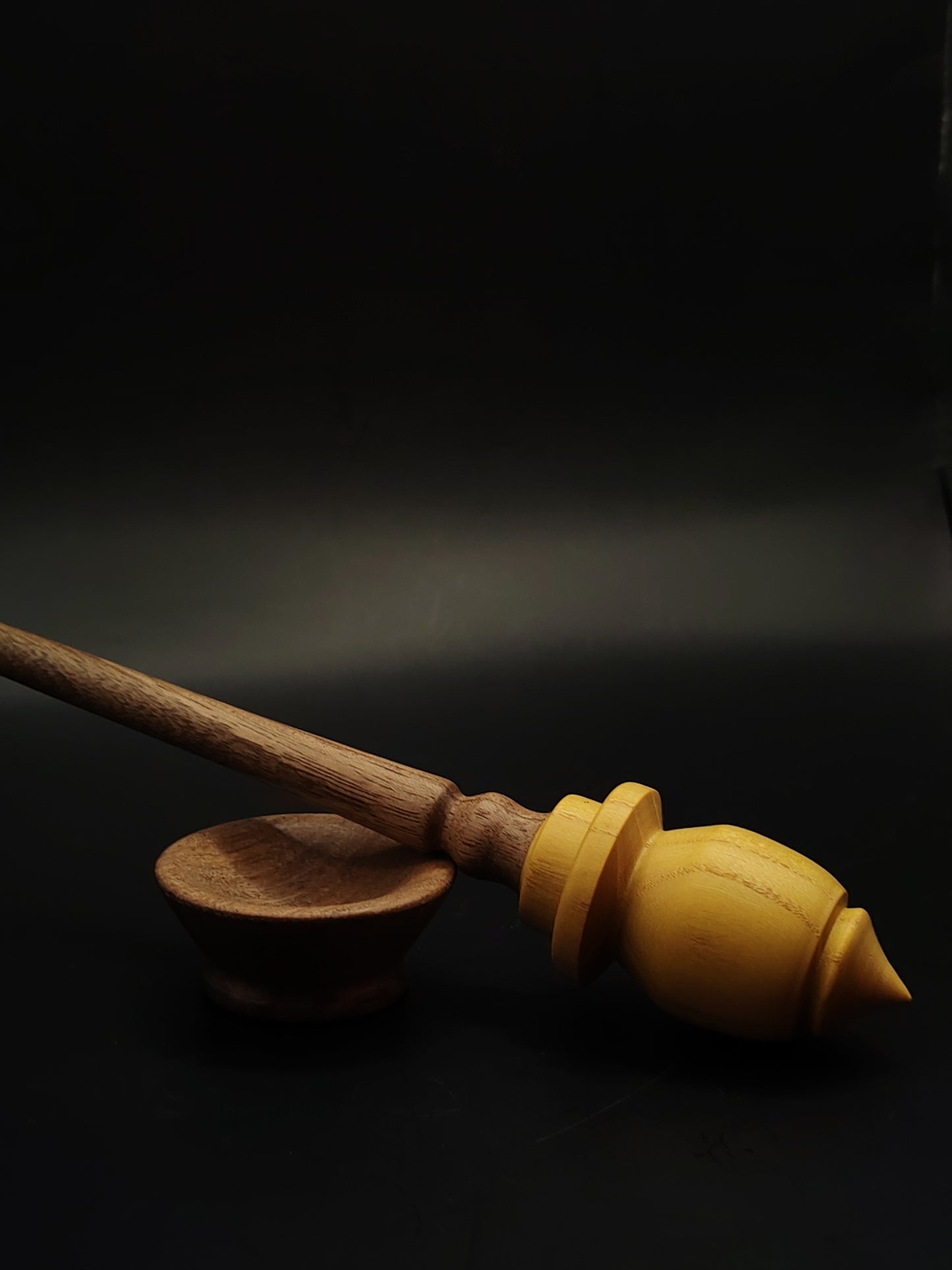 Support Spindle Set 38g 1.34oz 26.5cm 10.43in Walnut Shaft Mulberry Whorl Walnut Bowl