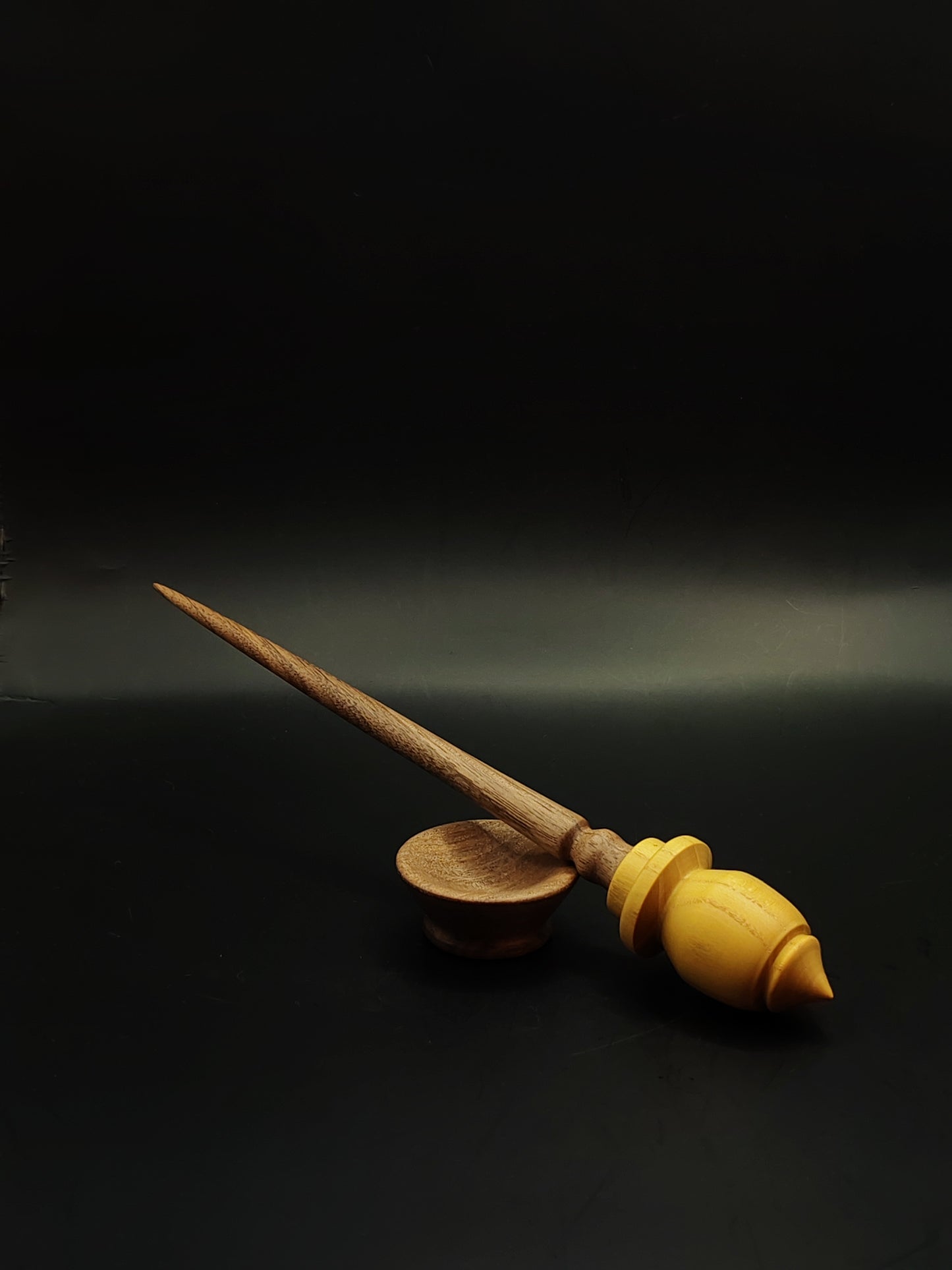 Support Spindle Set 38g 1.34oz 26.5cm 10.43in Walnut Shaft Mulberry Whorl Walnut Bowl