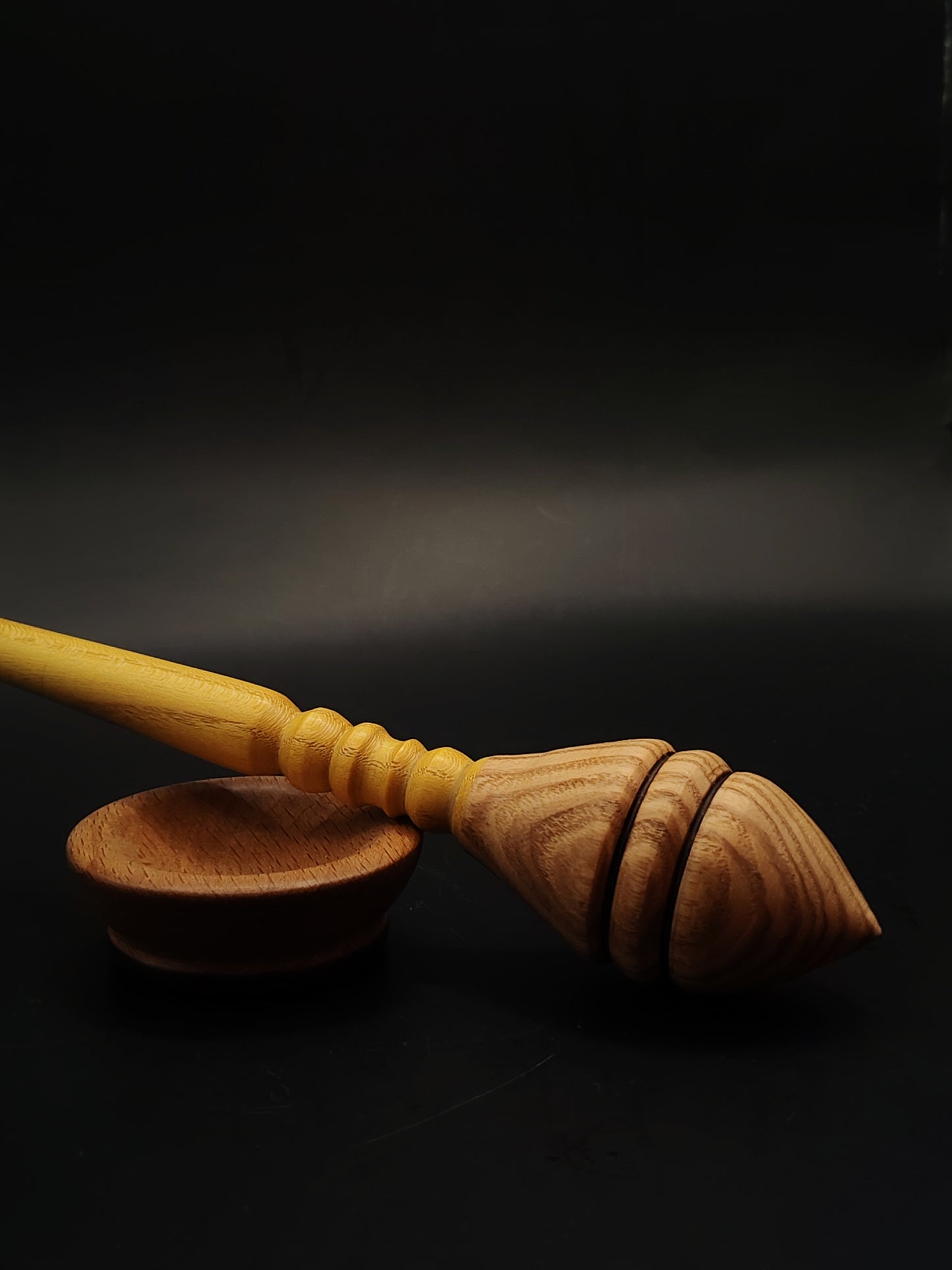 Support Spindle Set 37g 1.31oz 25cm 9.84in Mulberry Shaft Ash Whorl Beech Bowl