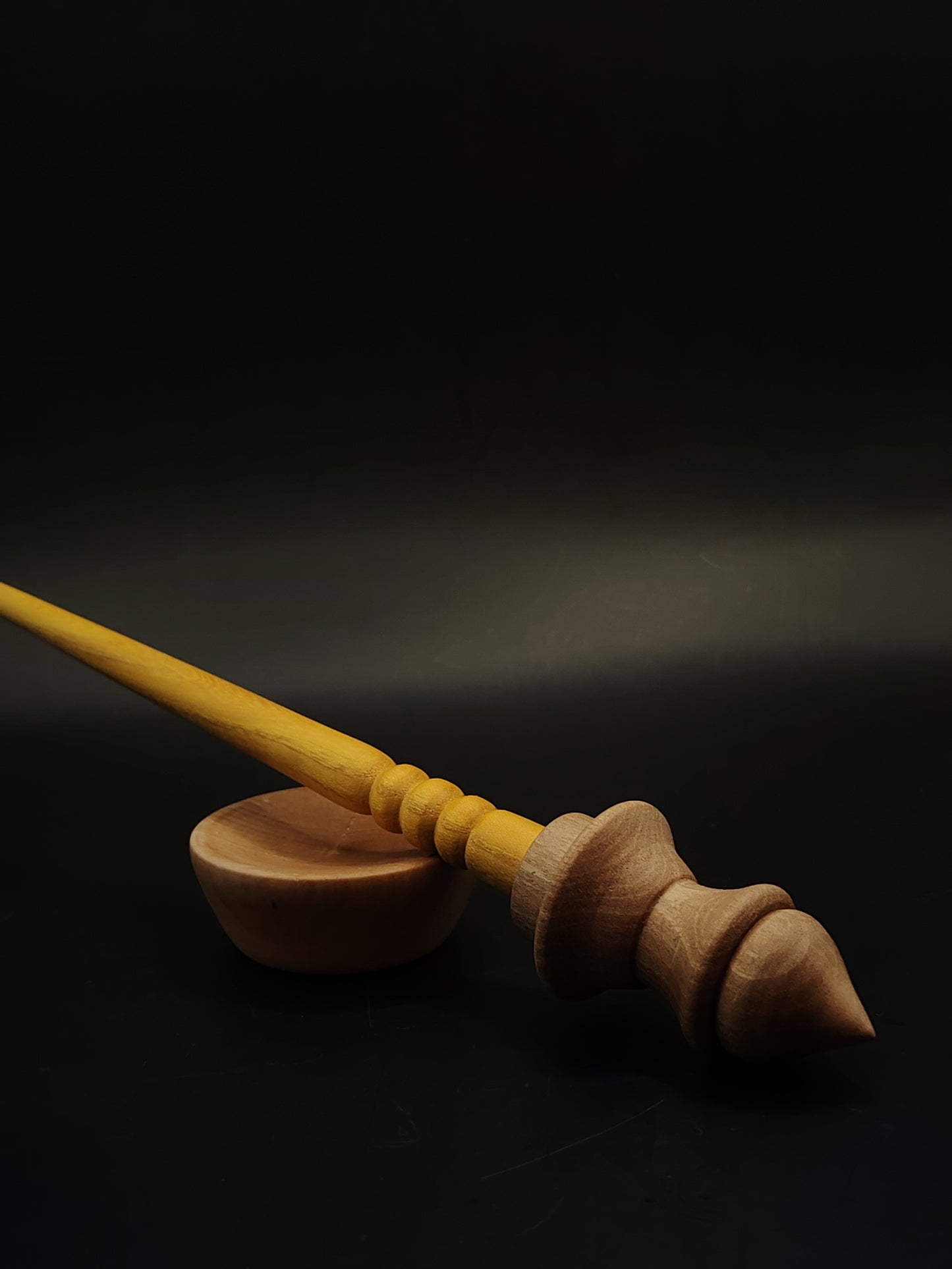 Support Spindle Set 25g 0.88oz 25cm 9.84in Mulberry Shaft Walnut Whorl Pear Bowl