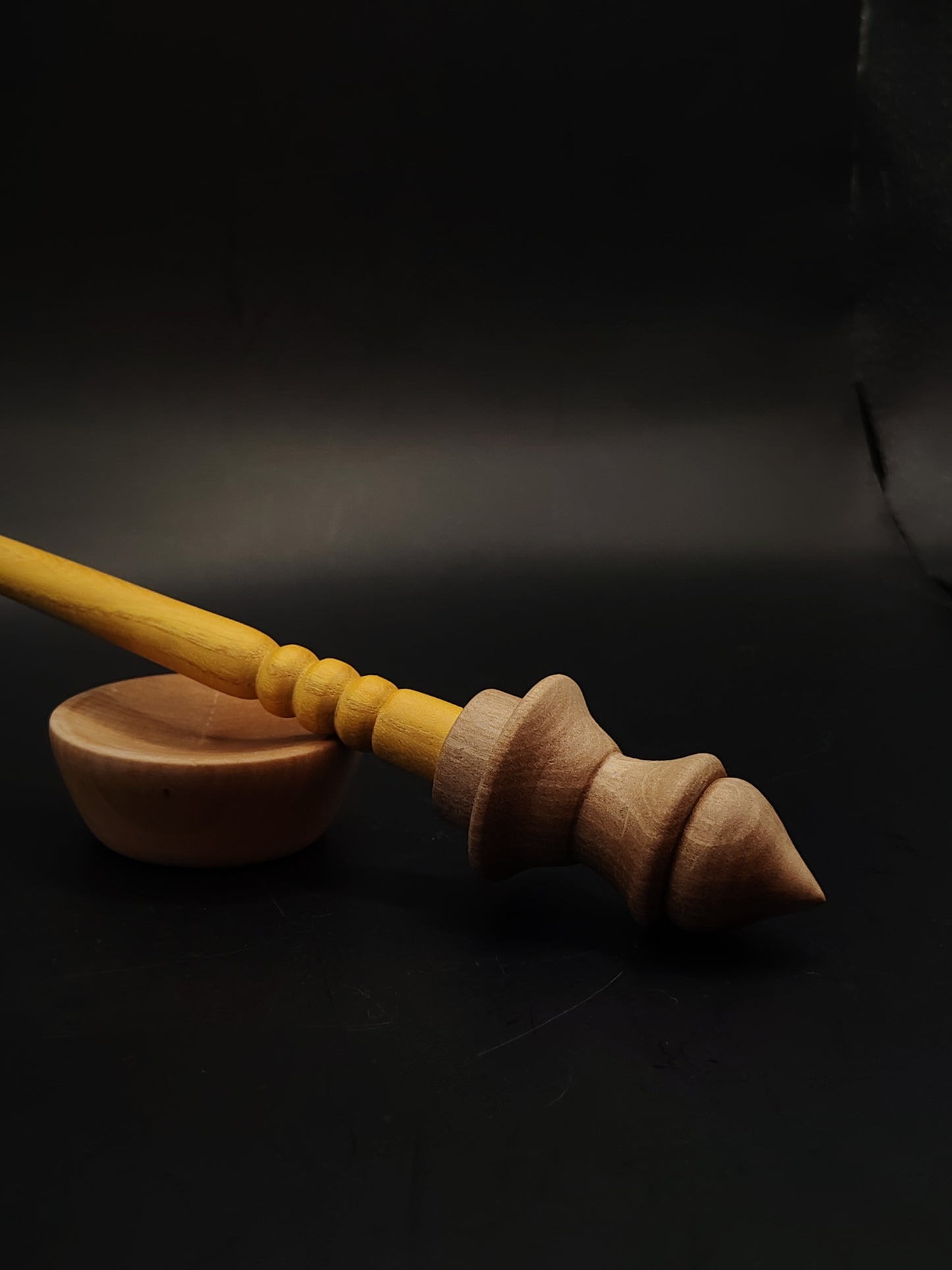 Support Spindle Set 25g 0.88oz 25cm 9.84in Mulberry Shaft Walnut Whorl Pear Bowl