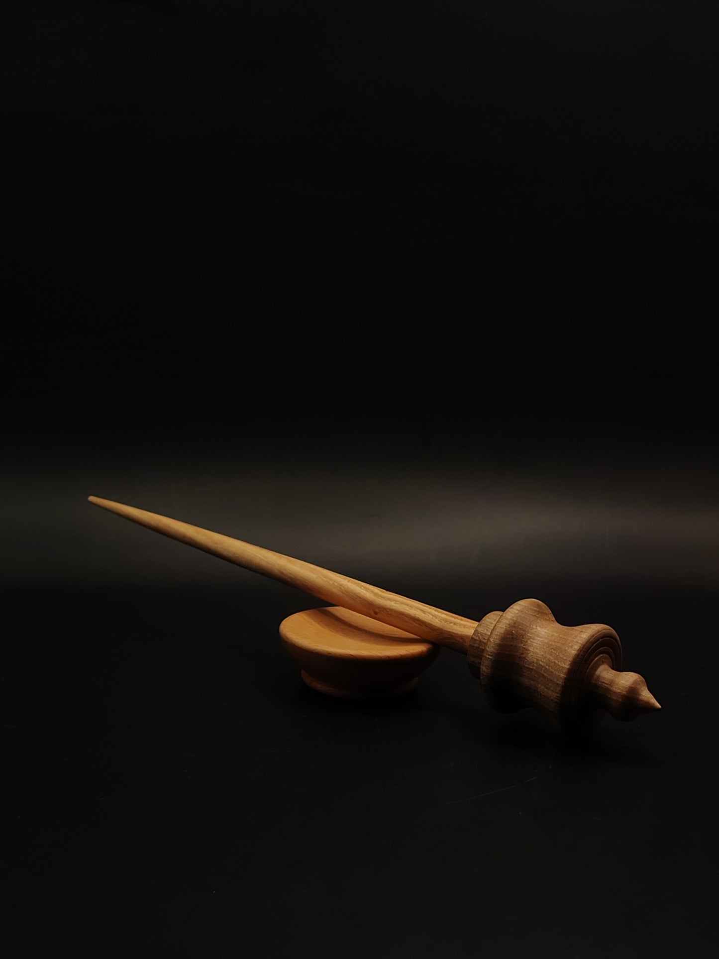 Support Spindle Set 32g 1.13oz 26cm 10.24in Ash Shaft Walnut Whorl Beech Bowl