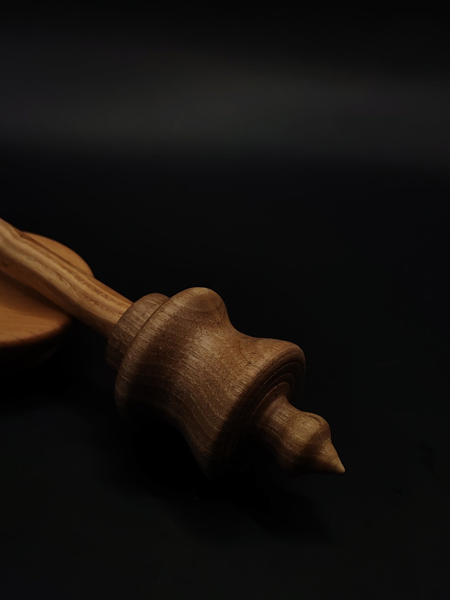 Support Spindle Set 32g 1.13oz 26cm 10.24in Ash Shaft Walnut Whorl Beech Bowl