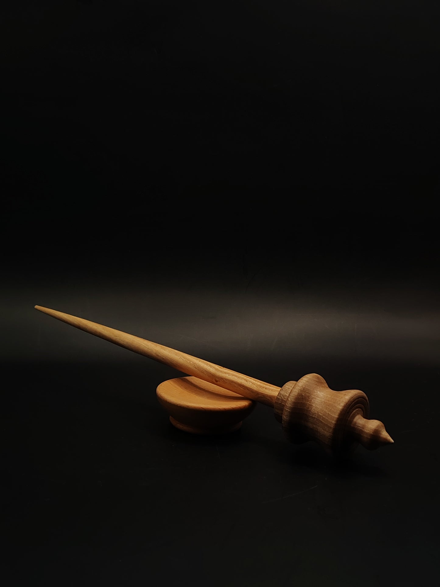 Support Spindle Set 32g 1.13oz 26cm 10.24in Ash Shaft Walnut Whorl Beech Bowl