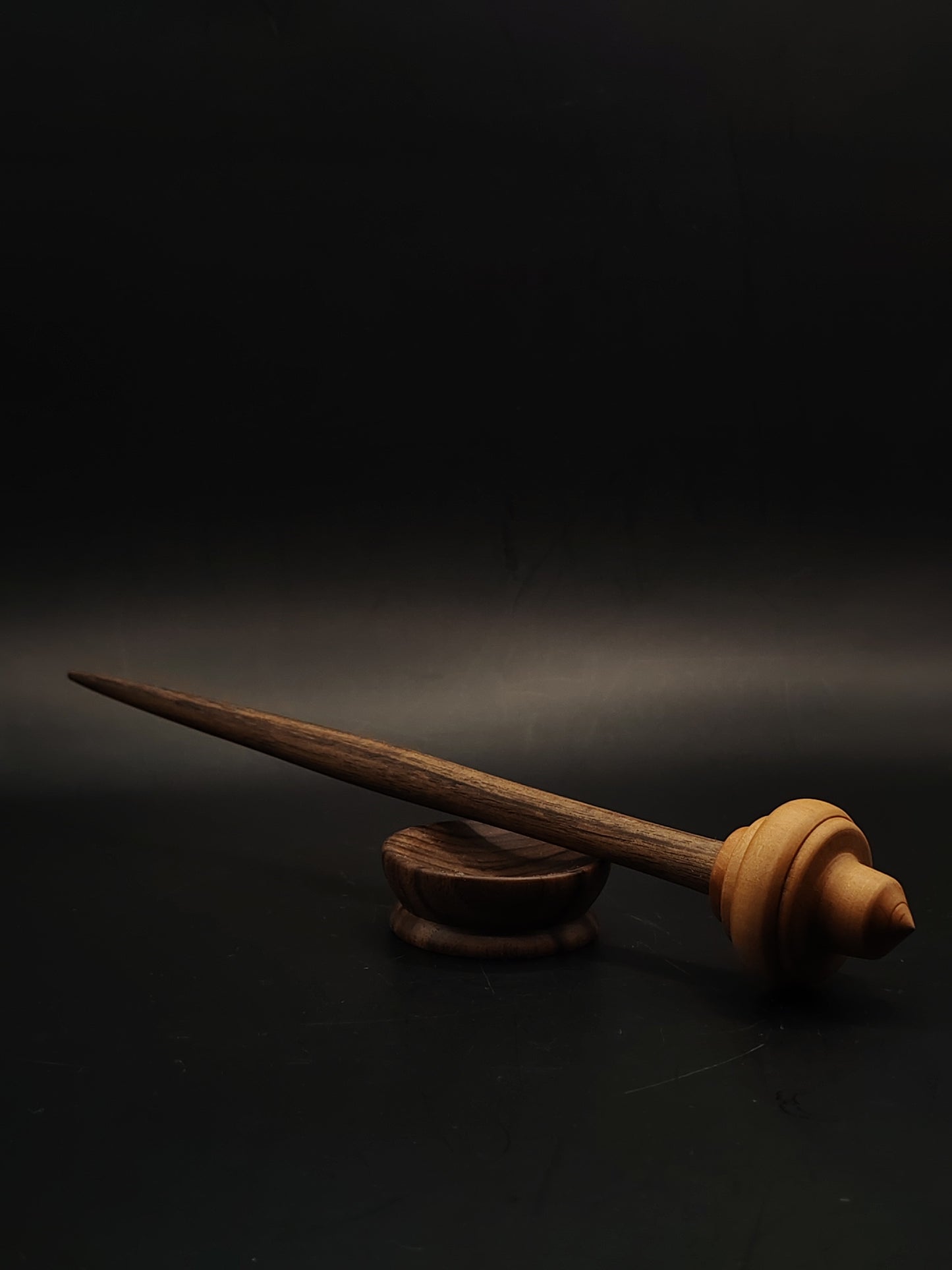 Support Spindle Set 21g 0.74oz 24.5cm 9.65in Walnut Shaft Pear Whorl Walnut Bowl