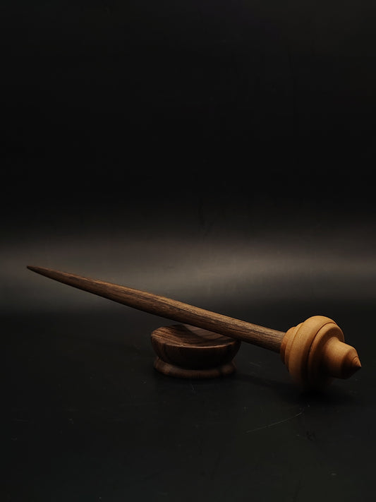 Support Spindle Set 21g 0.74oz 24.5cm 9.65in Walnut Shaft Pear Whorl Walnut Bowl