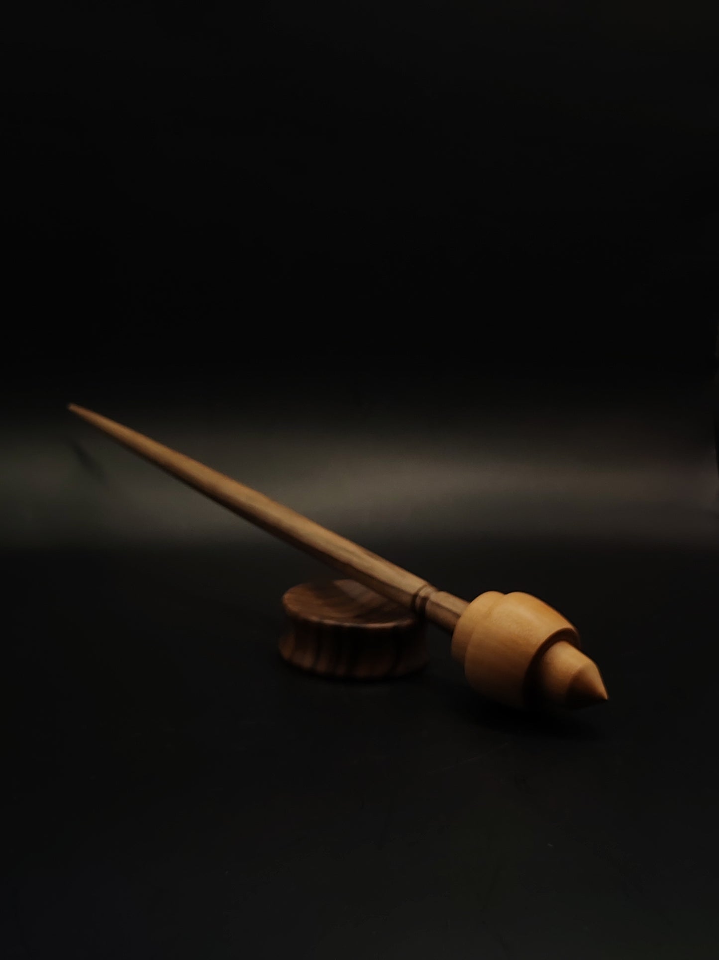 Support Spindle Set 30g 1.06oz 28cm 11.02in Walnut Shaft Pear Whorl Walnut Bowl