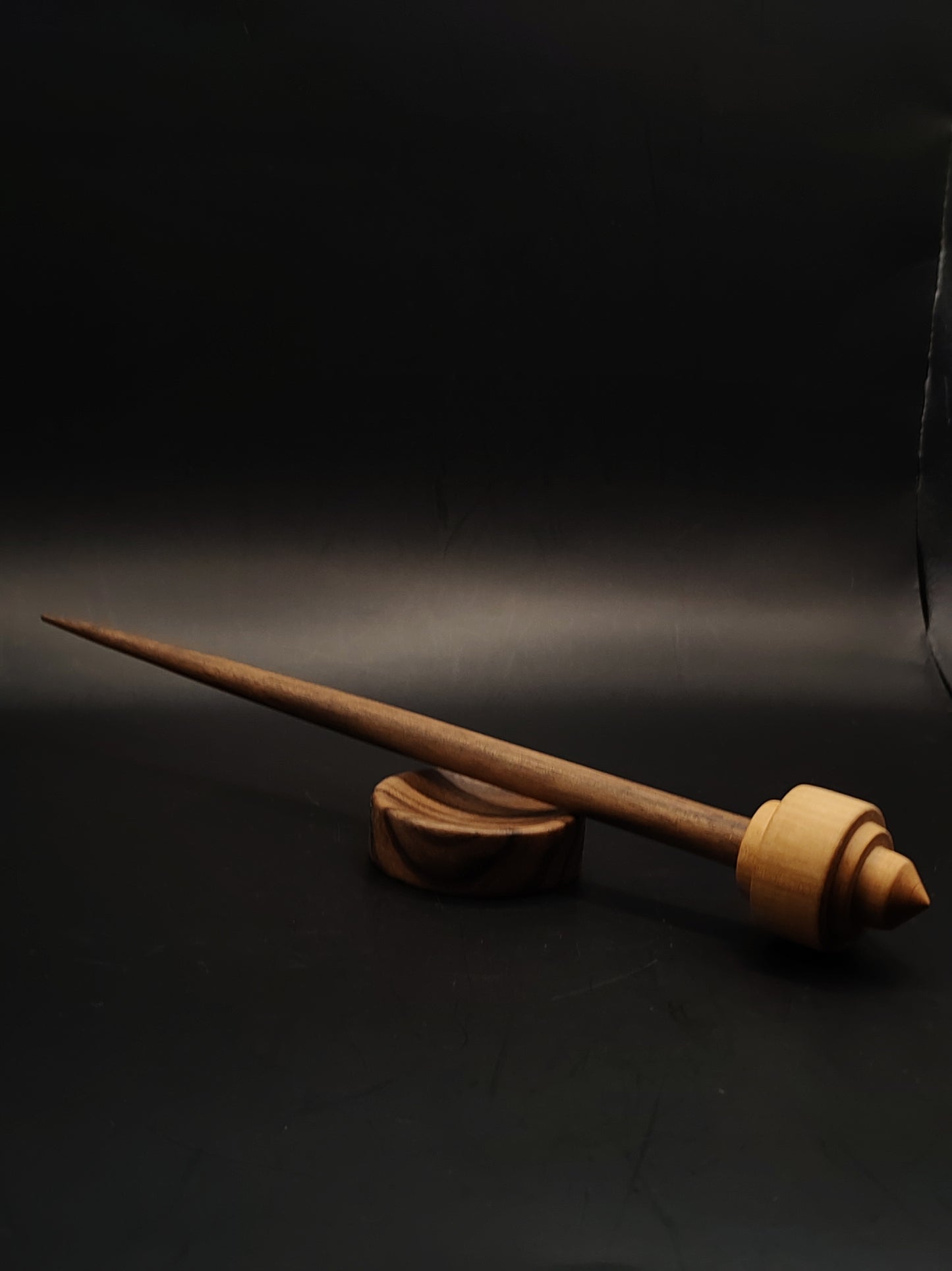 Support Spindle Set 25g 0.88oz 28cm 11.02in Walnut Shaft Pear Whorl Walnut Bowl
