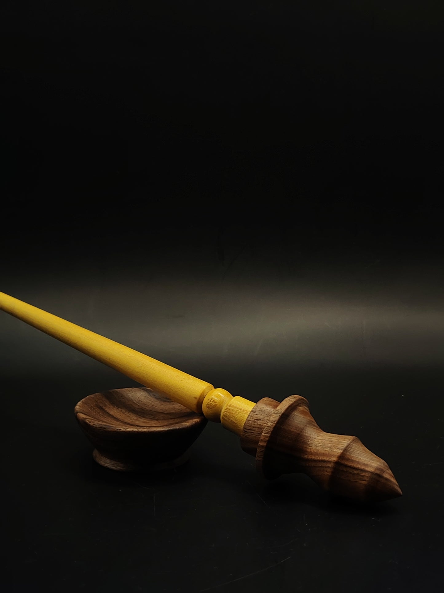 Support Spindle Set 24g 0.85oz 25.5cm 10.04in Mulberry Shaft Walnut Whorl Walnut Bowl