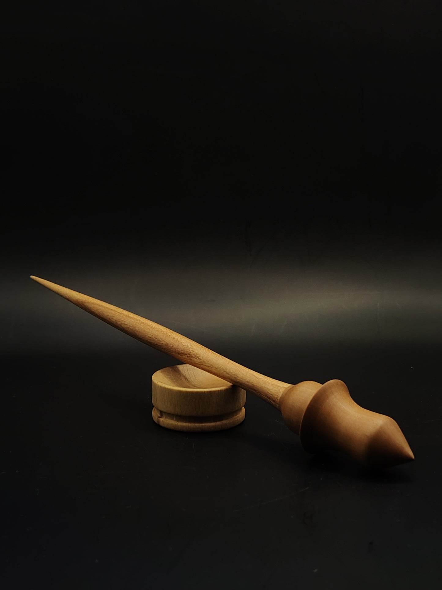 Support Spindle Set 21g 0.74oz 25cm 9.84in Oak Shaft Pear Whorl Acacia Bowl