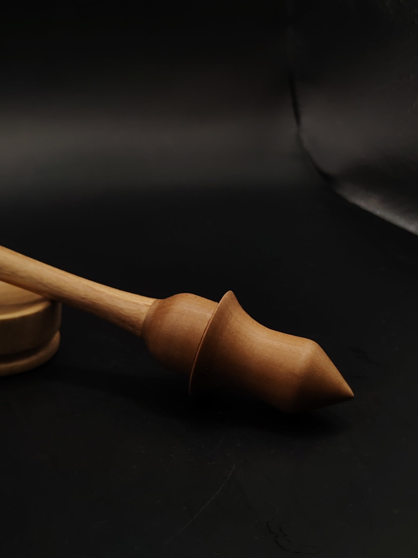 Support Spindle Set 21g 0.74oz 25cm 9.84in Oak Shaft Pear Whorl Acacia Bowl