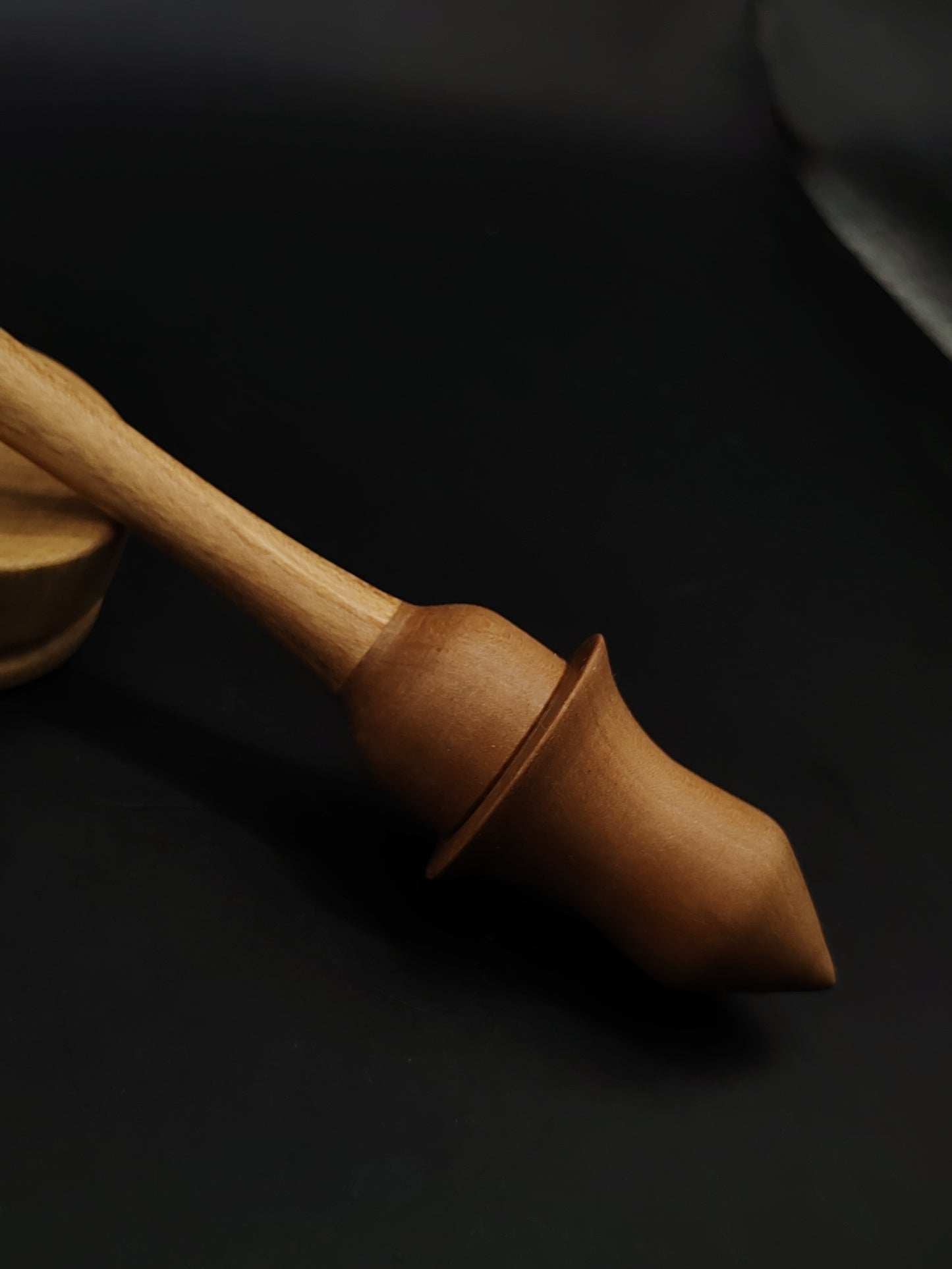 Support Spindle Set 21g 0.74oz 25cm 9.84in Oak Shaft Pear Whorl Acacia Bowl