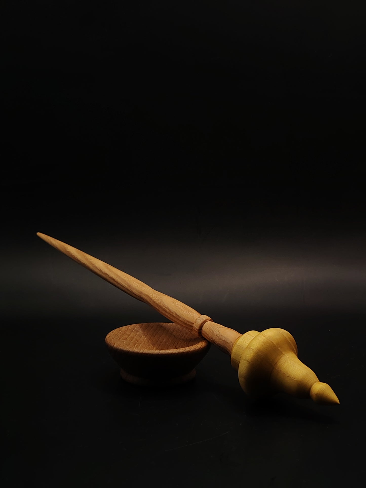 Support Spindle Set 30g 1.06oz 26cm 10.24in Ash Shaft Mulberry Whorl Beech Bowl
