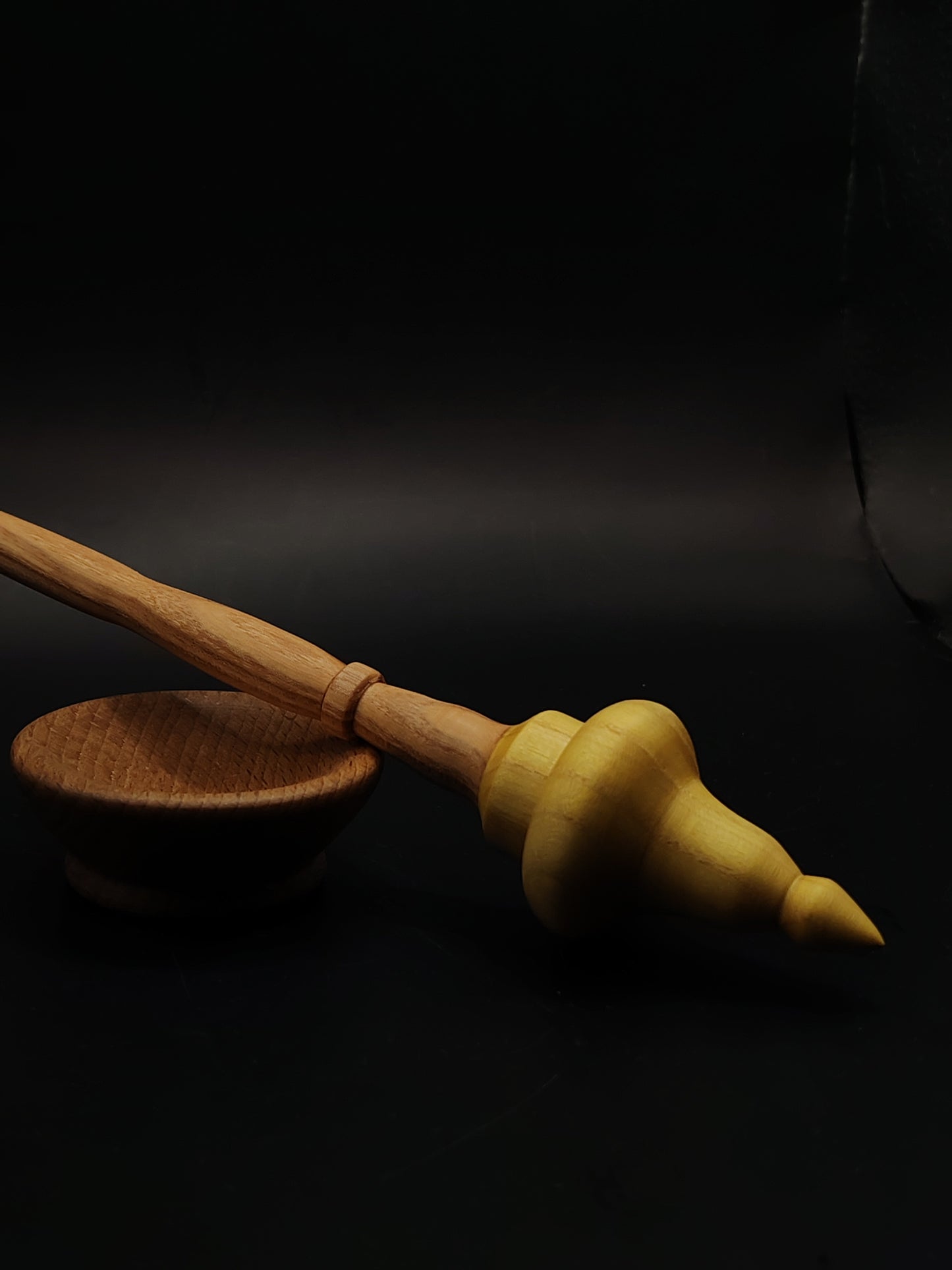 Support Spindle Set 30g 1.06oz 26cm 10.24in Ash Shaft Mulberry Whorl Beech Bowl