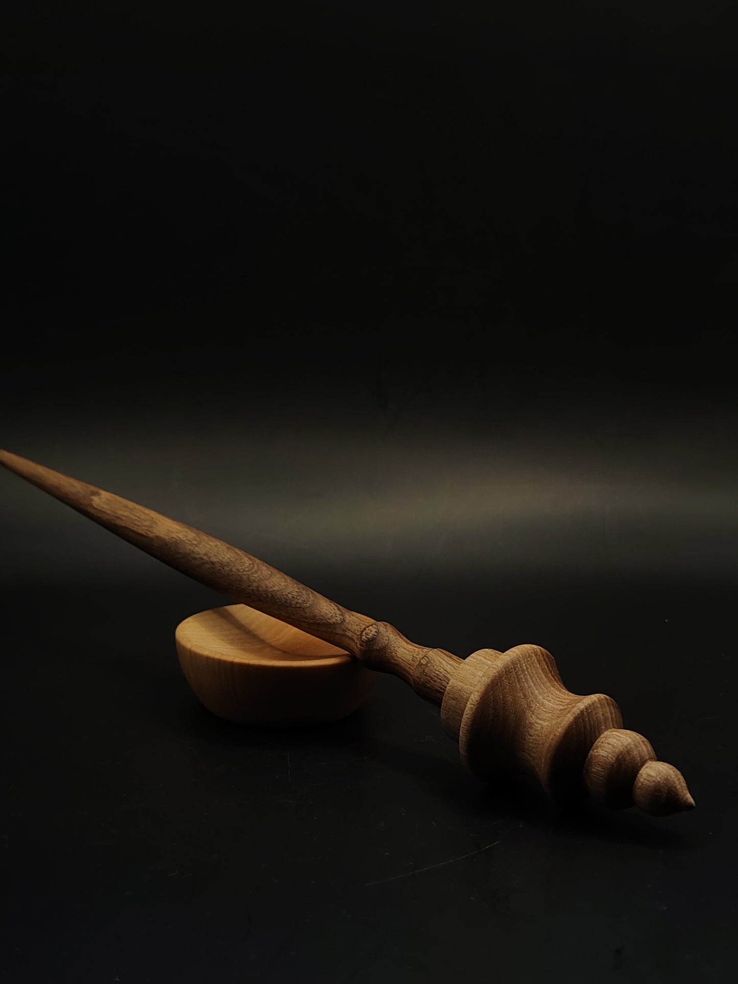 Support Spindle Set 25g 0.88oz 26.5cm 10.43in Walnut Wood Pear Bowl
