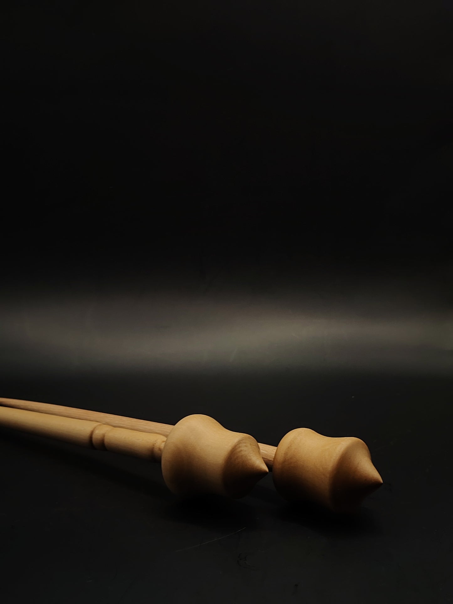 Support Spindle Set of 2 Pear Wood 29g 26g 27cm 24.5cm No Bowl