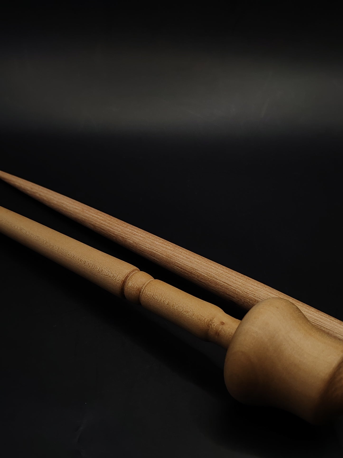 Support Spindle Set of 2 Pear Wood 29g 26g 27cm 24.5cm No Bowl
