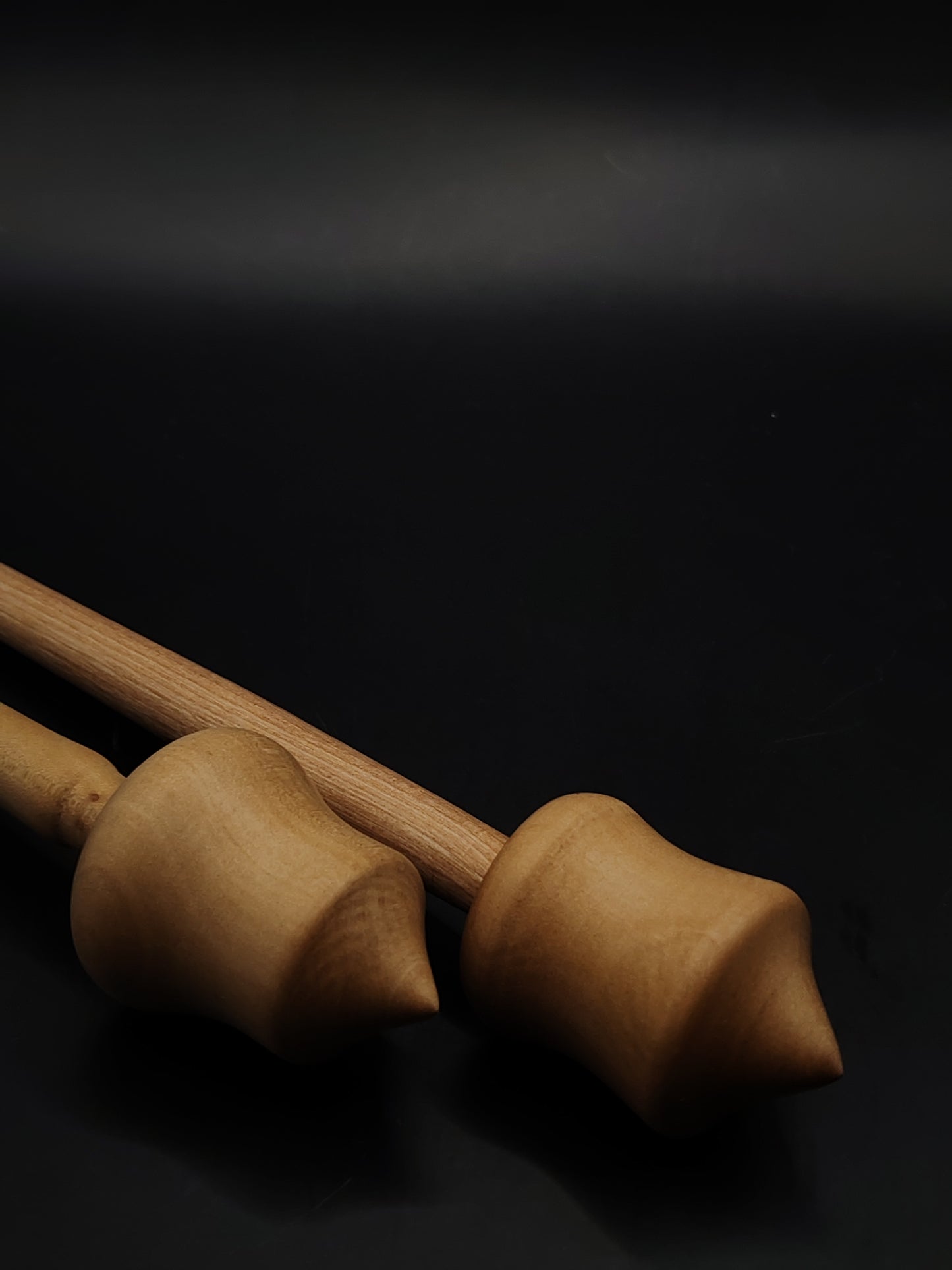 Support Spindle Set of 2 Pear Wood 29g 26g 27cm 24.5cm No Bowl