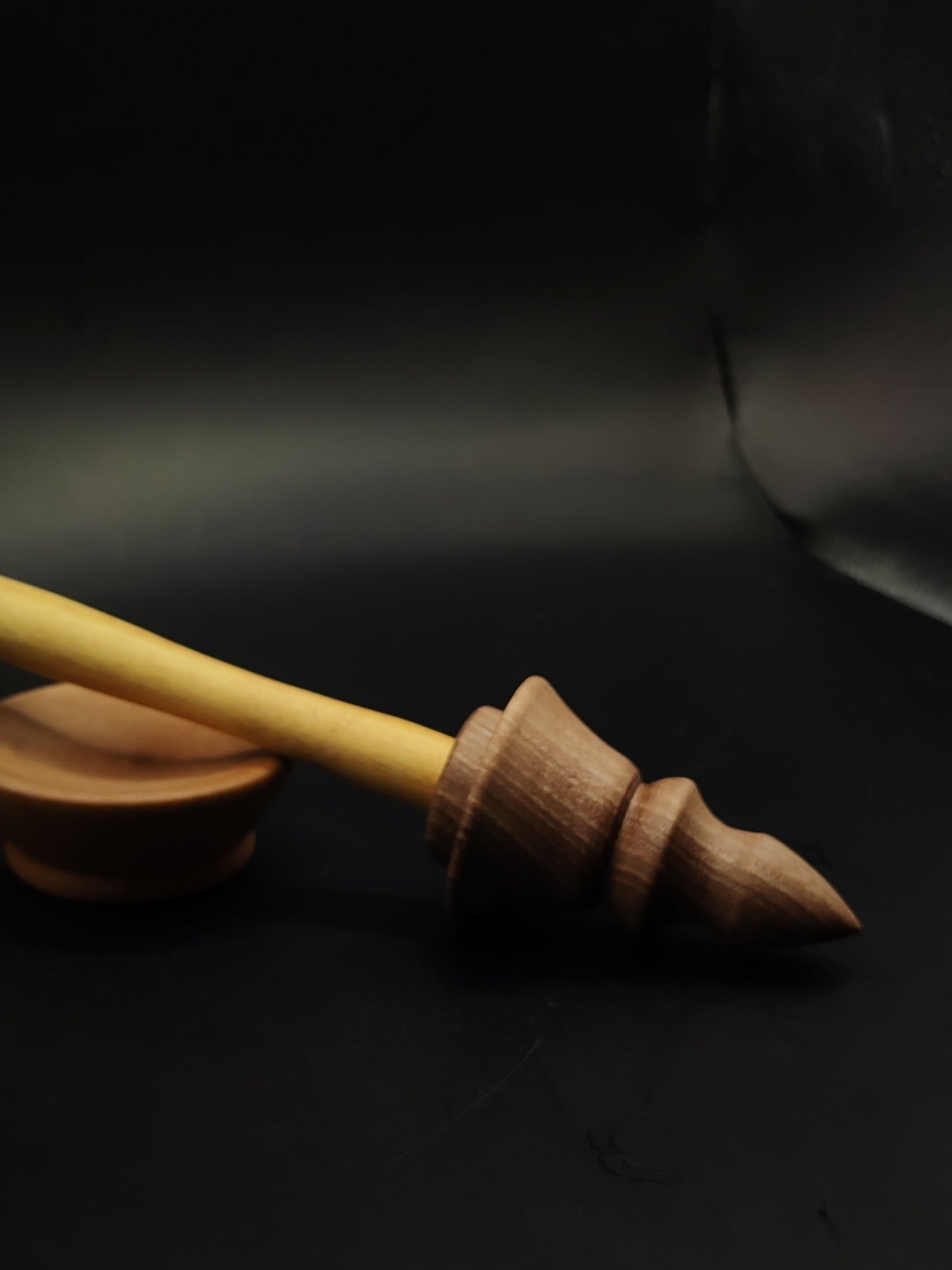 Support Spindle Set 27g 0.95oz 25cm 9.84in Mulberry Shaft Walnut Whorl Pear Bowl