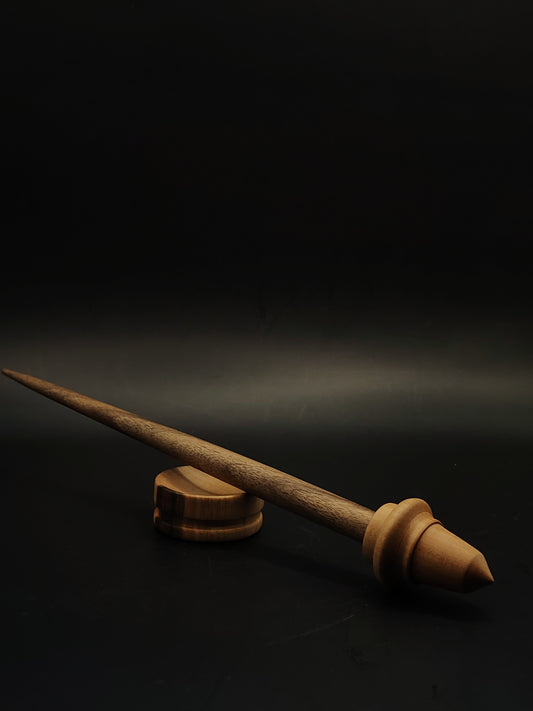 Support Spindle Set 18g 0.63oz 24.5cm 9.65in Walnut Shaft Pear Whorl Walnut Bowl
