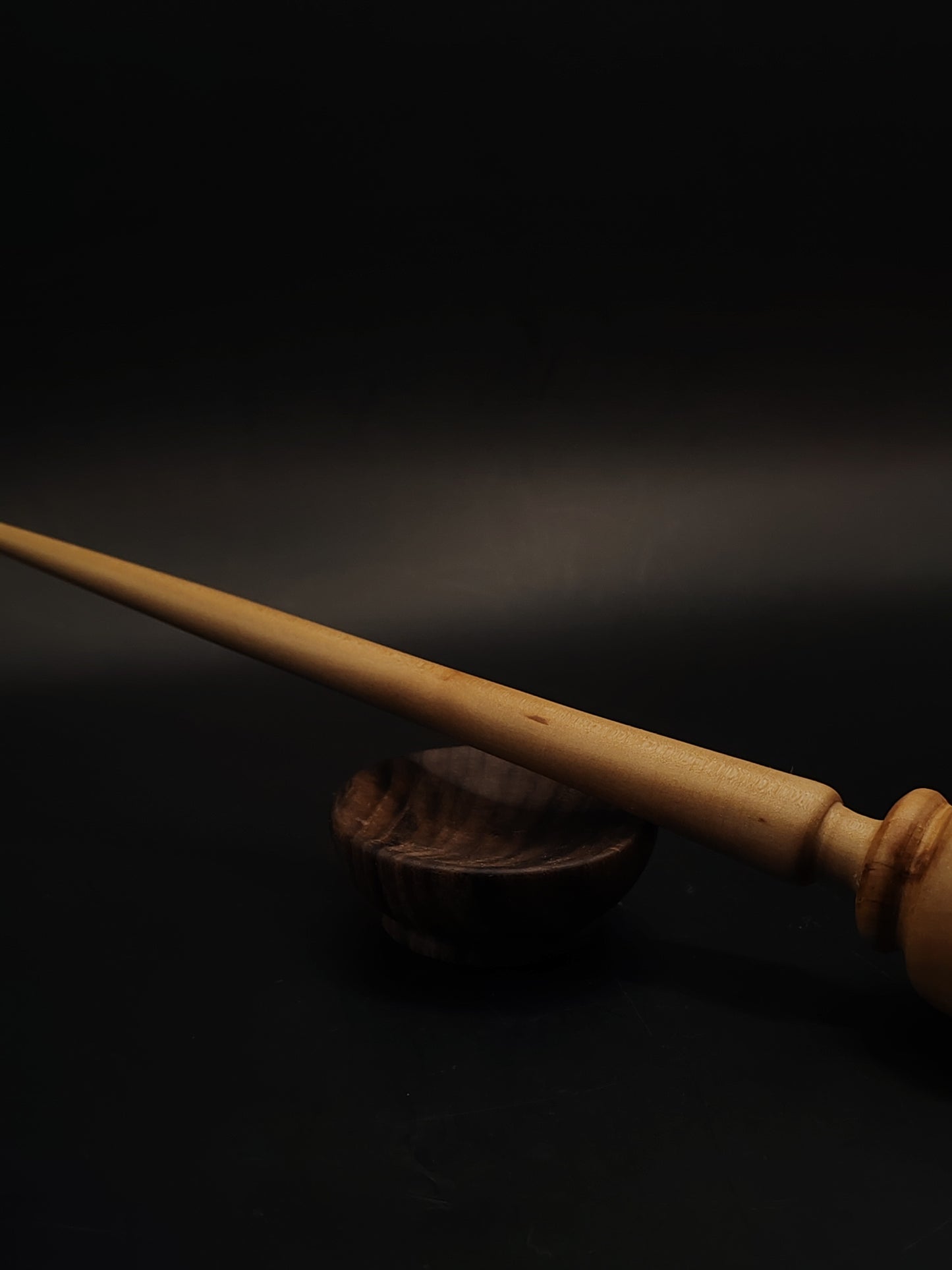 Support Spindle Set 26g 0.92oz 24.5cm 9.65in Apple Shaft Pear Whorl Walnut Bowl