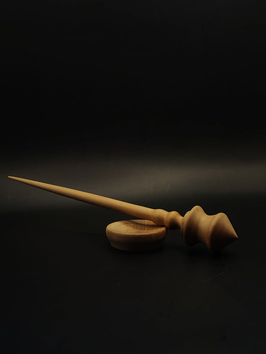 Support Spindle Set 24g 0.85oz 26cm 10.24in Apple Shaft Pear Whorl Beech Bowl
