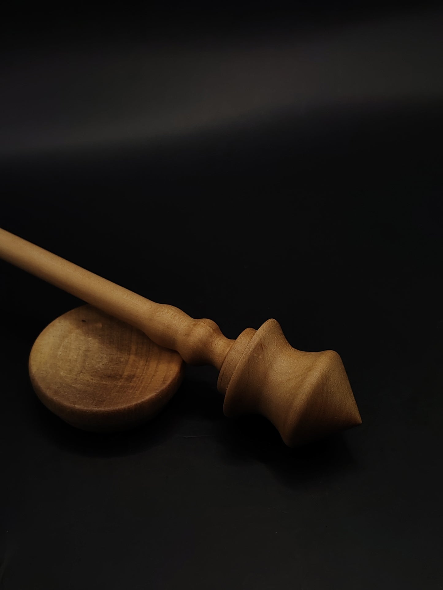 Support Spindle Set 24g 0.85oz 26cm 10.24in Apple Shaft Pear Whorl Beech Bowl