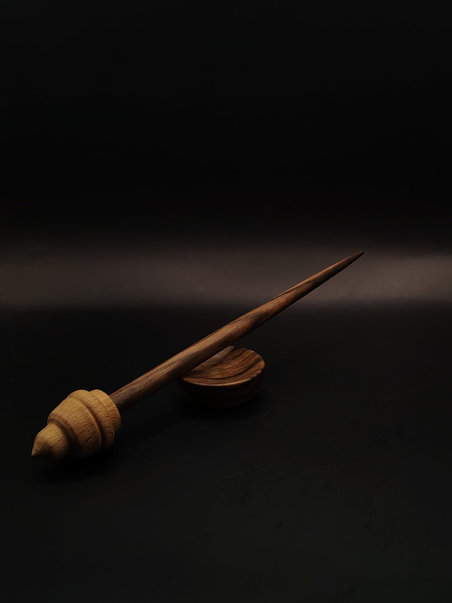 Support Spindle Set 27g 0.95oz 27.5cm 10.83in Walnut Shaft Beech Whorl Walnut Bowl