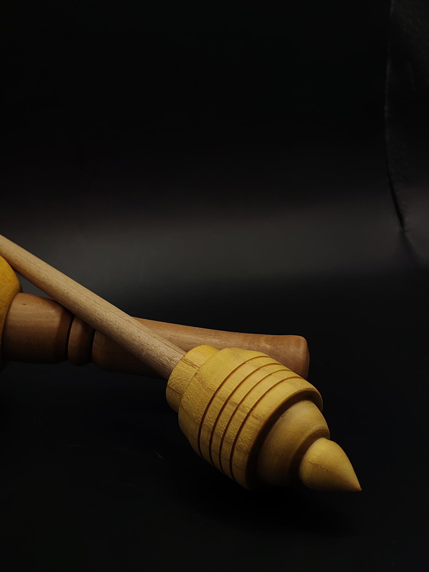 Support Spindle Set 35g 1.23oz 25cm 9.84in Grey Walnut Shaft Mulberry Whorl Mulberry Pear Bowl