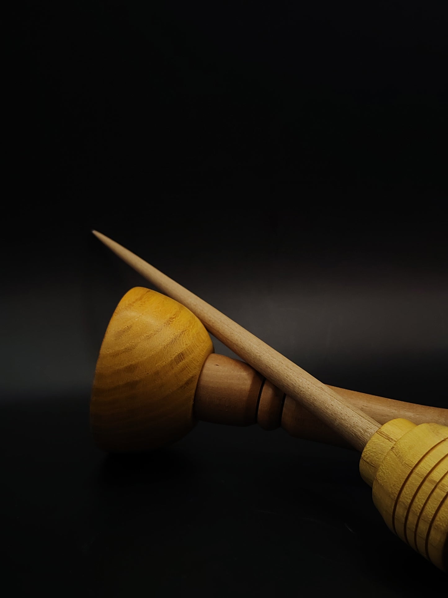 Support Spindle Set 35g 1.23oz 25cm 9.84in Grey Walnut Shaft Mulberry Whorl Mulberry Pear Bowl