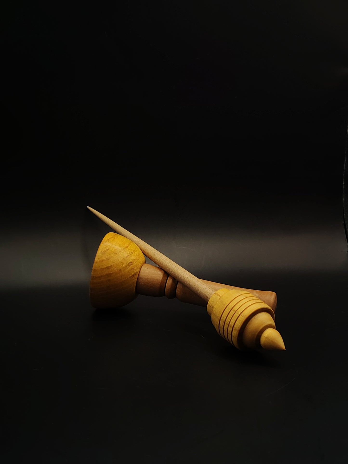 Support Spindle Set 35g 1.23oz 25cm 9.84in Grey Walnut Shaft Mulberry Whorl Mulberry Pear Bowl