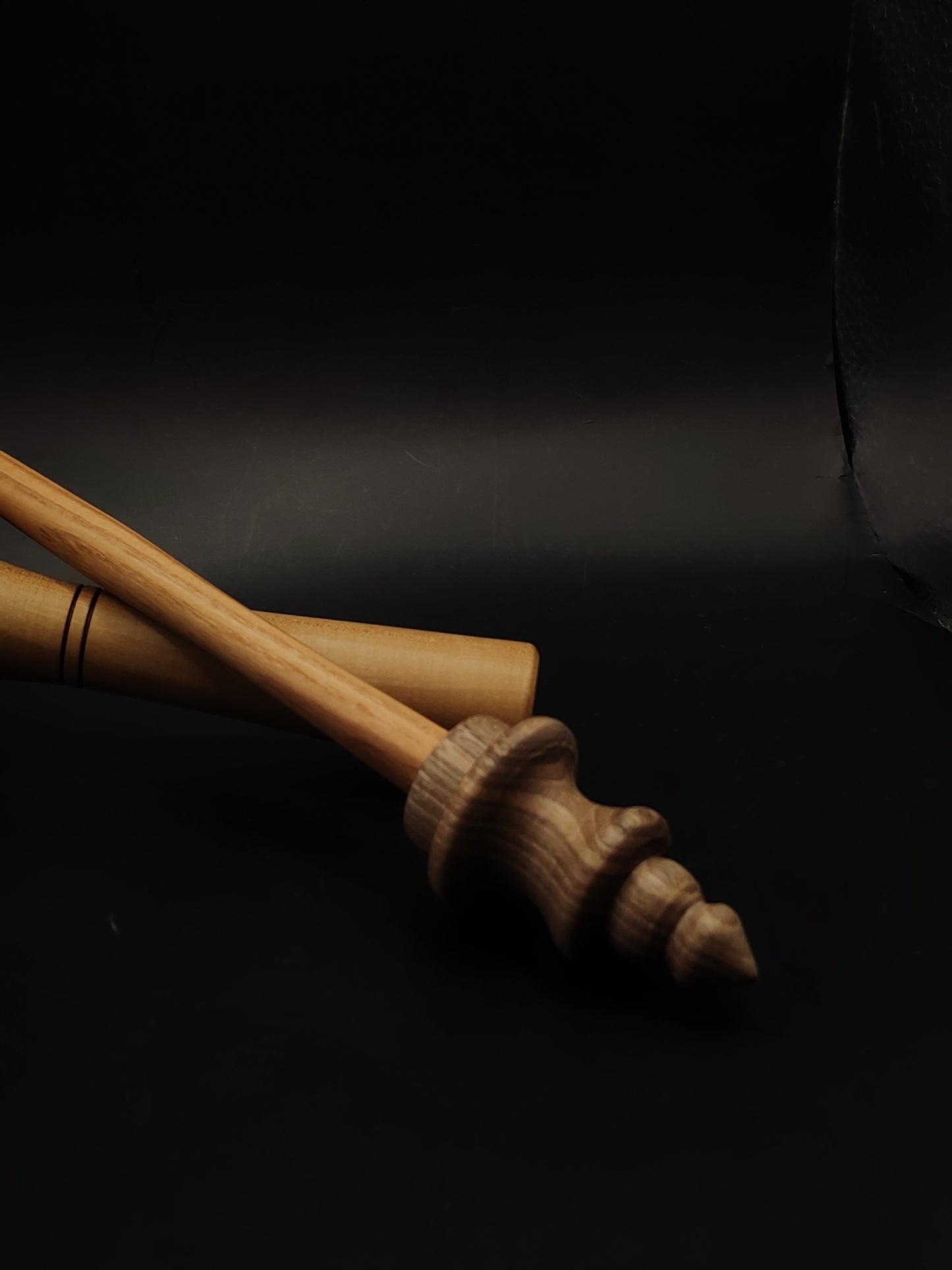 Support Spindle Set 26g 0.92oz 26.5cm 10.43in Caucasian Chestnut Walnut Whorl Pear Bowl