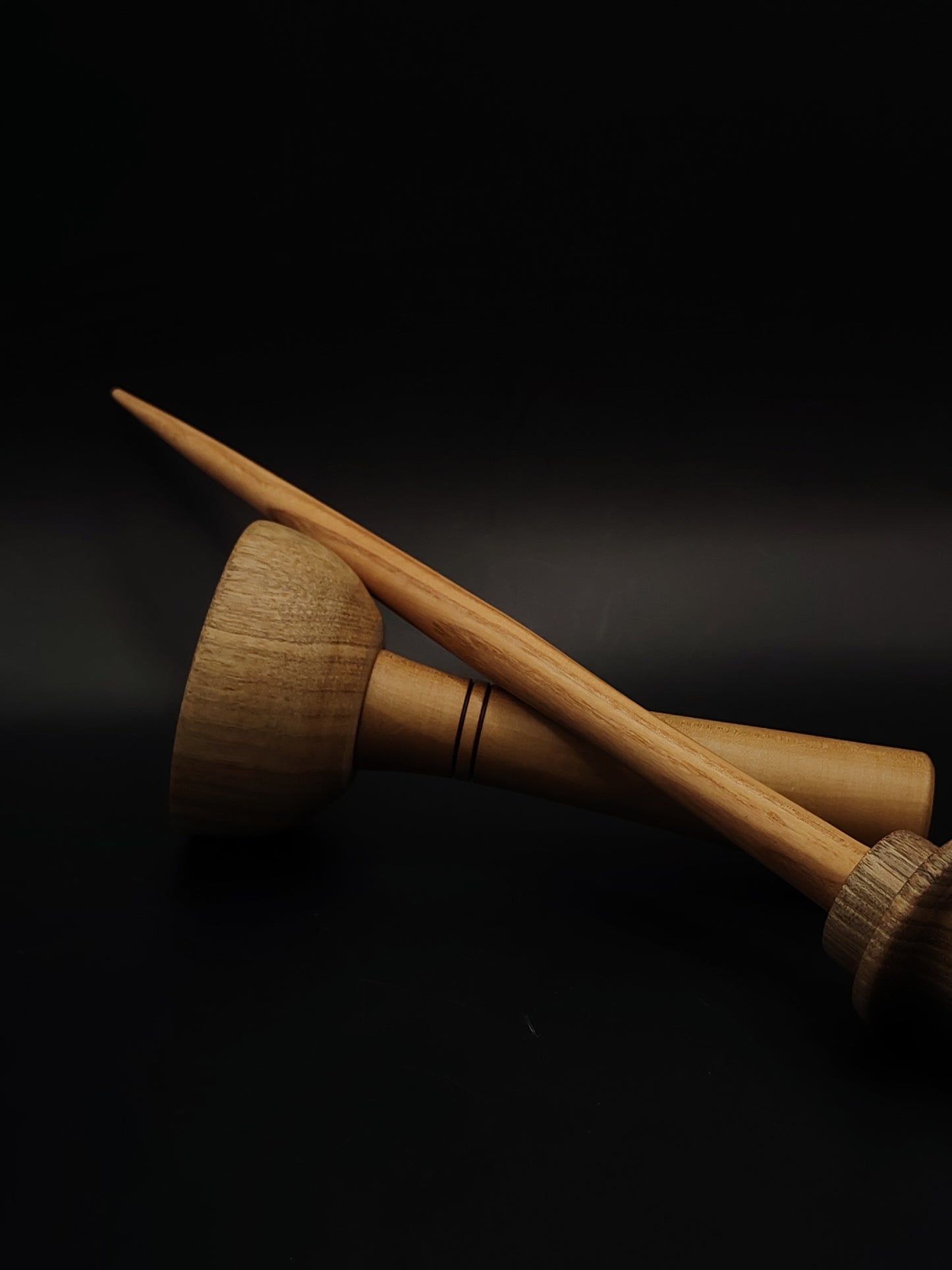 Support Spindle Set 26g 0.92oz 26.5cm 10.43in Caucasian Chestnut Walnut Whorl Pear Bowl