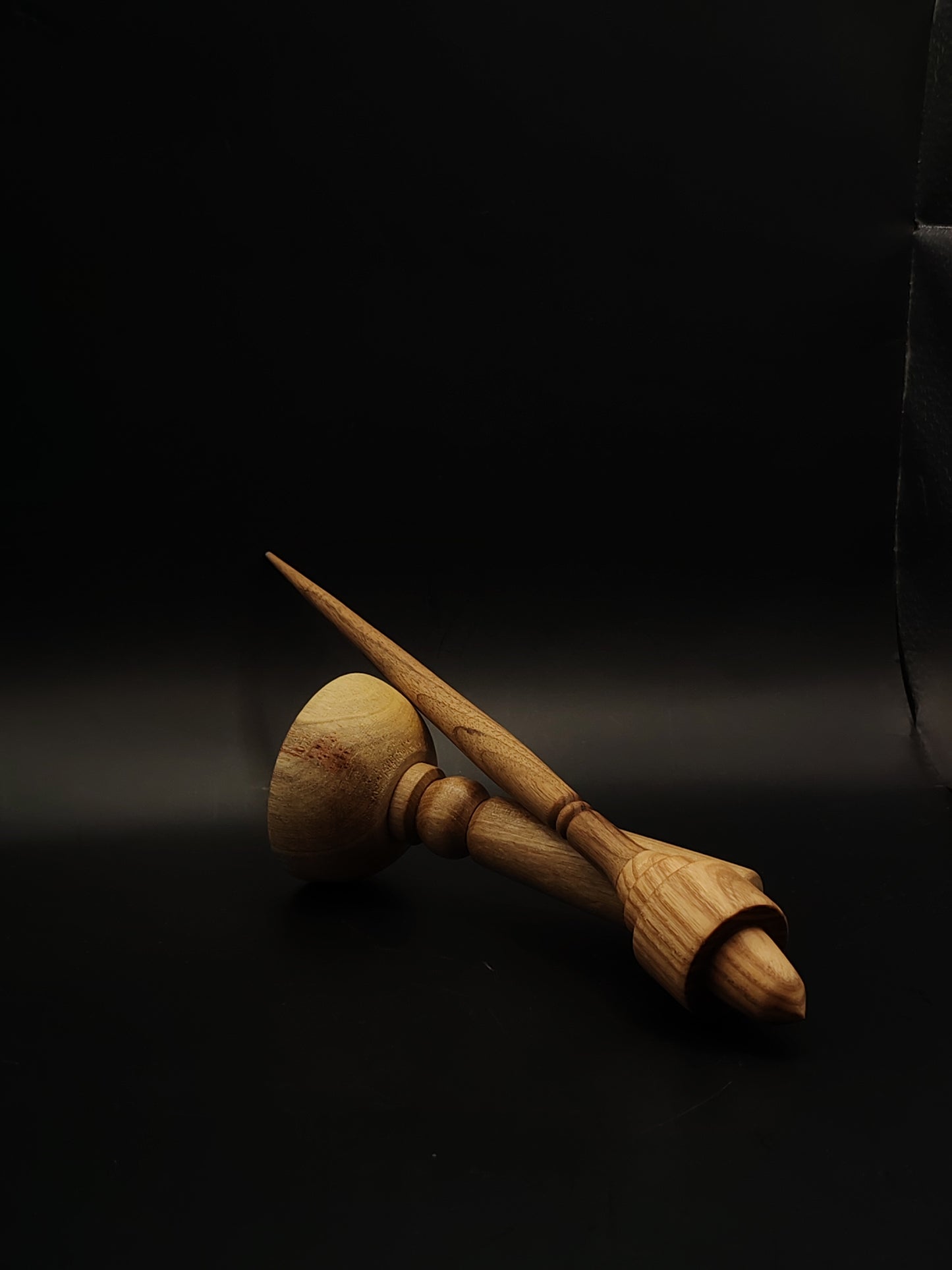 Support Spindle Set 32g 1.13oz 26.5cm 10.43in Walnut Shaft Oak Whorl Grey Walnut Bowl