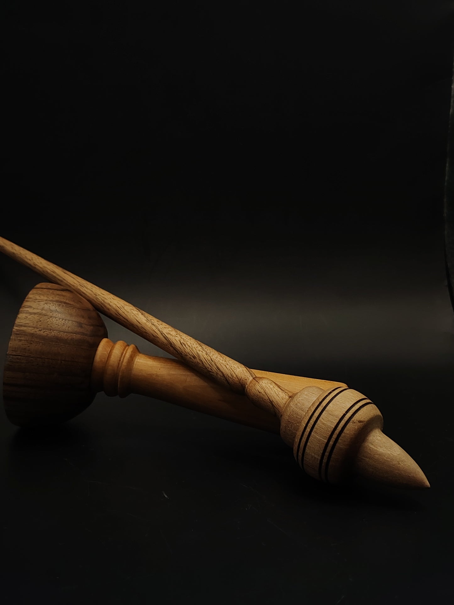 Support Spindle Set 26g 0.92oz 26.5cm 10.43in Walnut Wood Walnut Pear Bowl