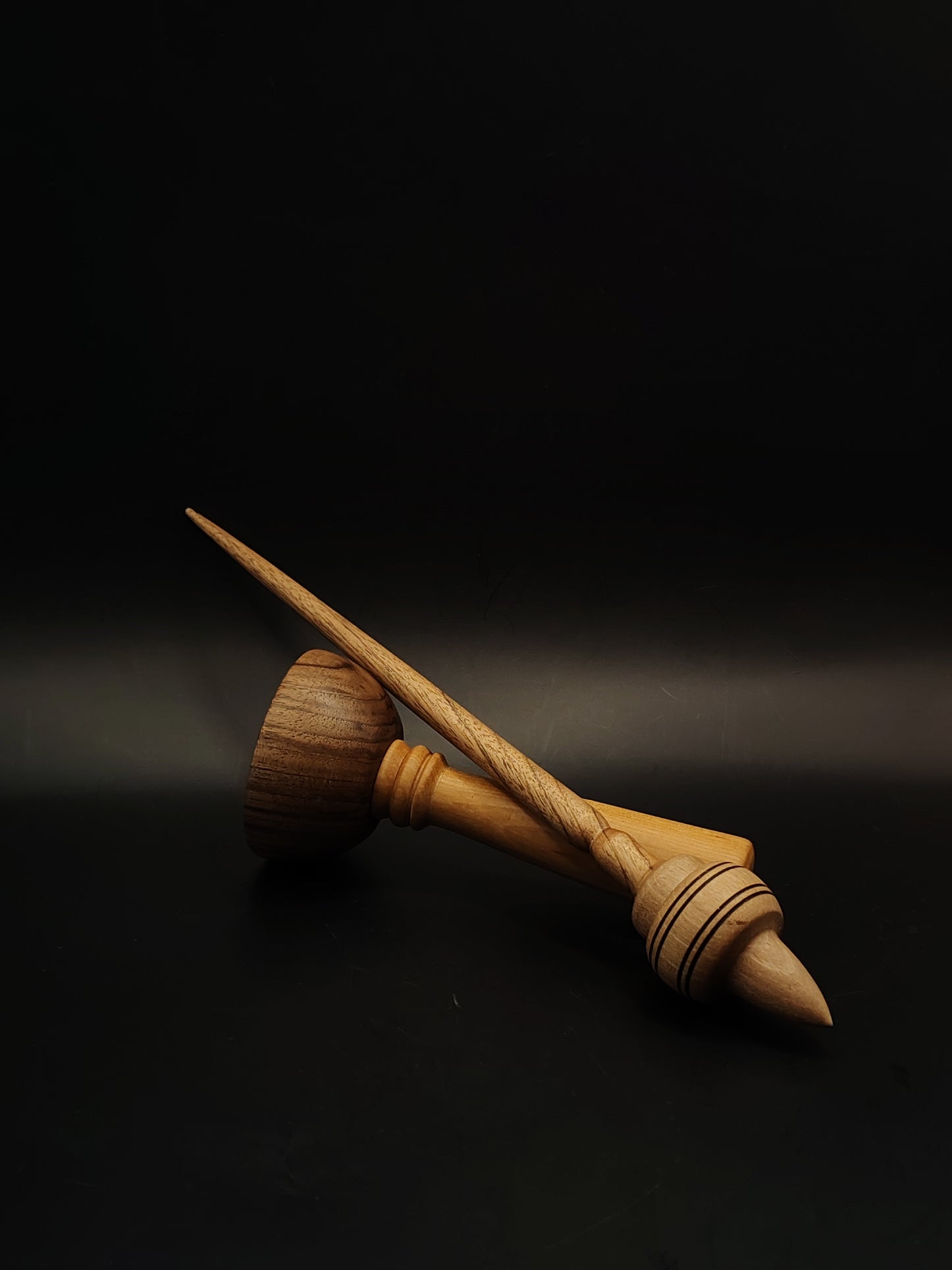 Support Spindle Set 26g 0.92oz 26.5cm 10.43in Walnut Wood Walnut Pear Bowl